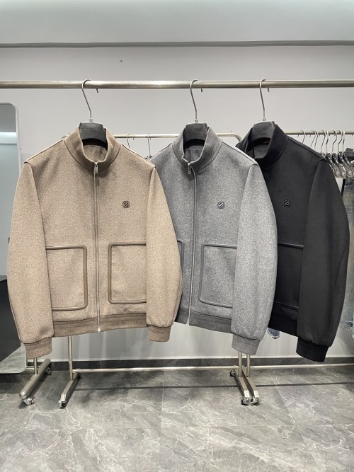 Men's Wool Blend Jacket - Modern Stand Collar, Versatile & Stylish 4 Men's Wool Blend Jacket - Modern Stand Collar, Versatile & Stylish