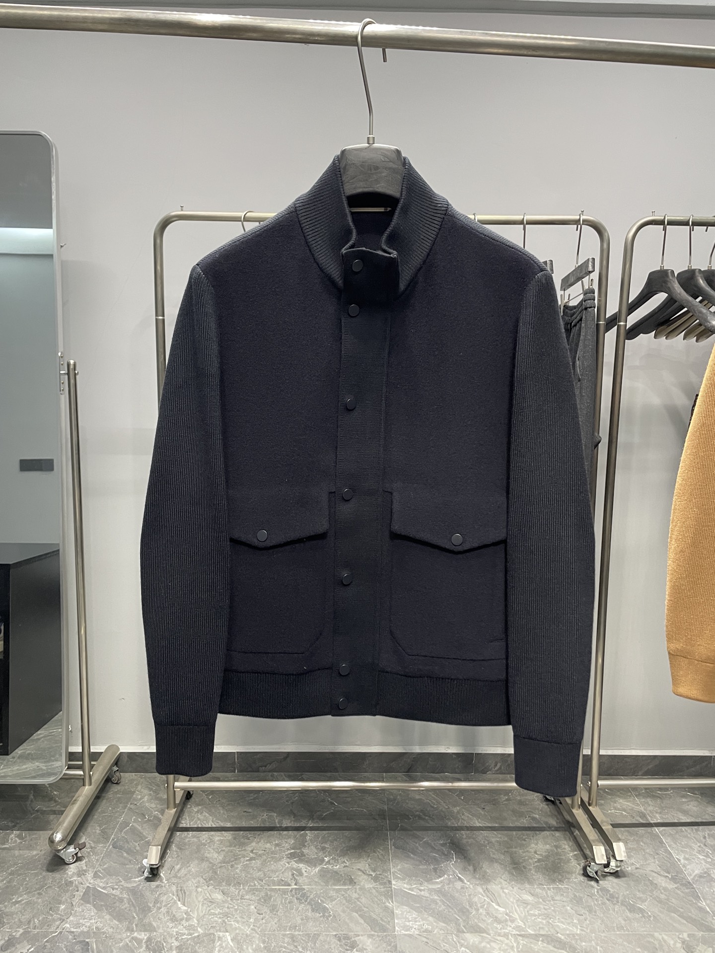 深藏青色细节图～