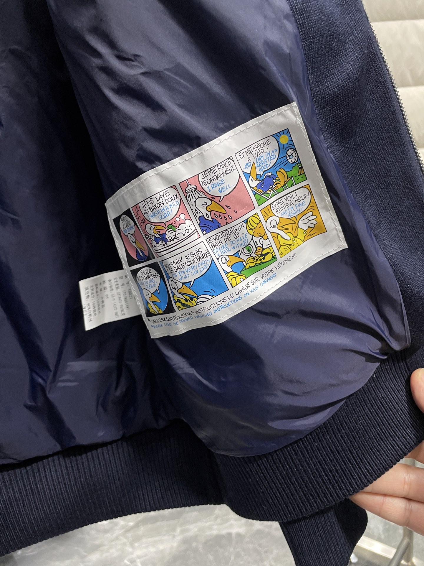 羽绒服 蓝色细节图～