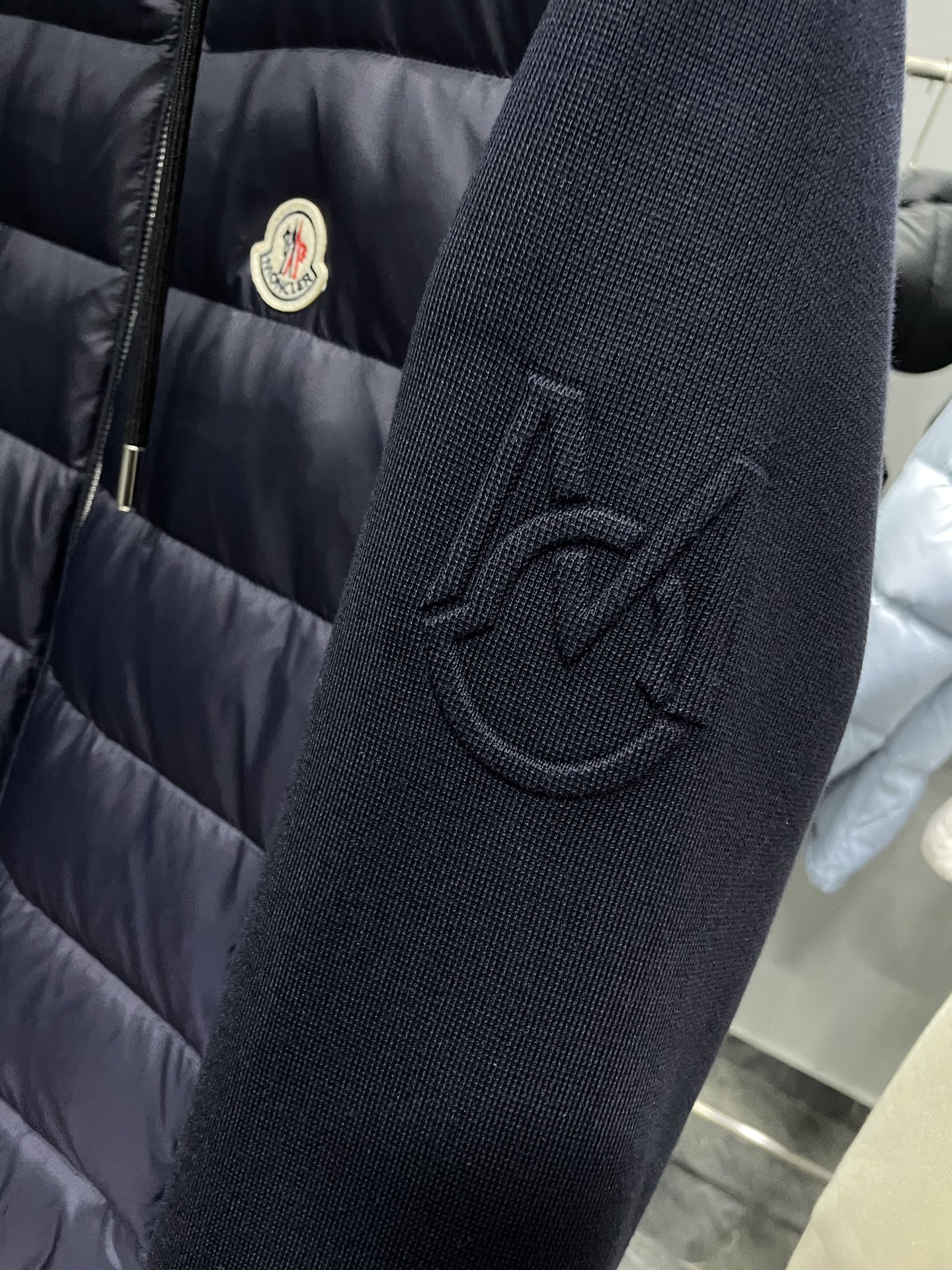 羽绒服 蓝色细节图～