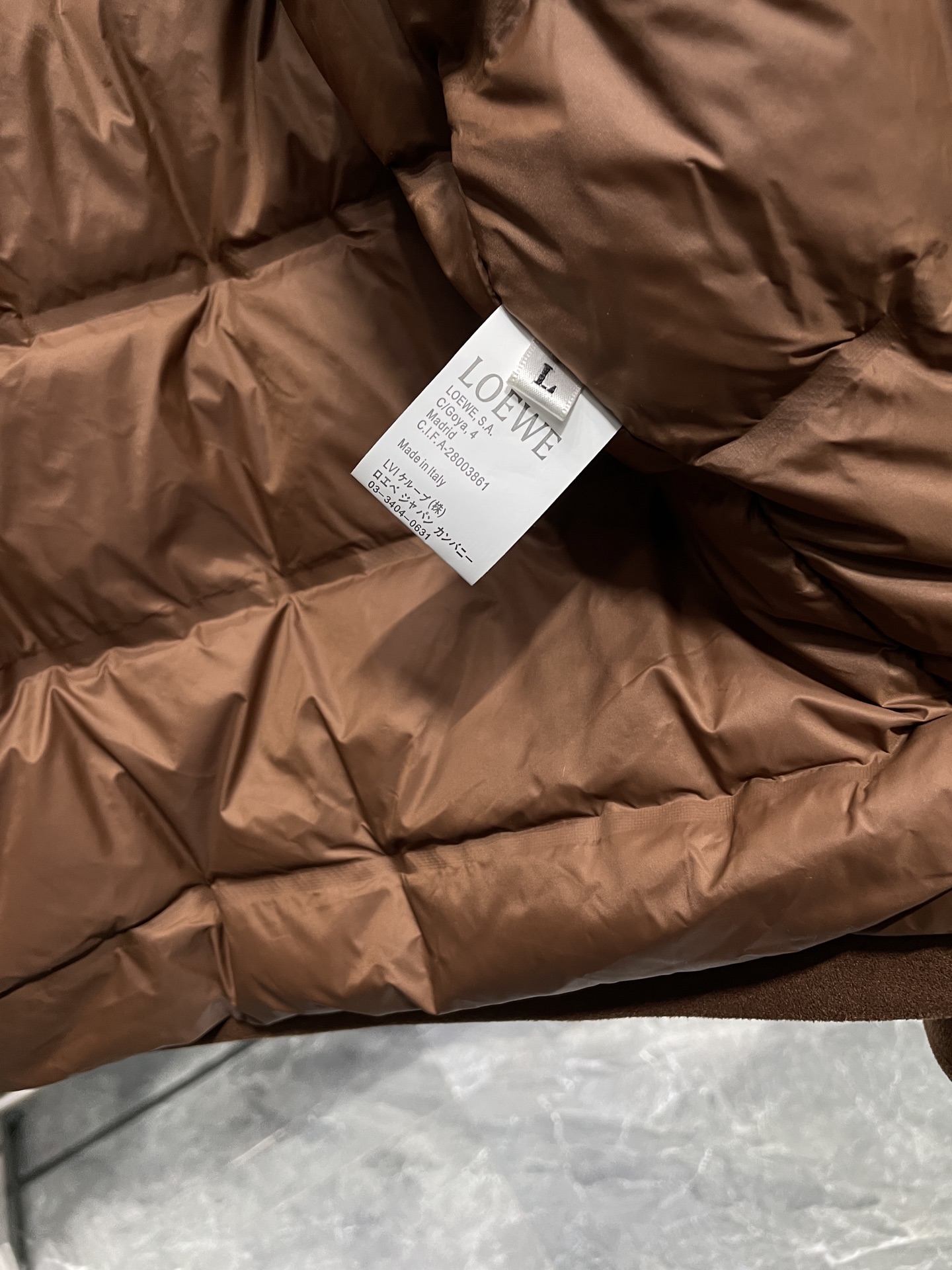 羽绒服 咖色细节图～