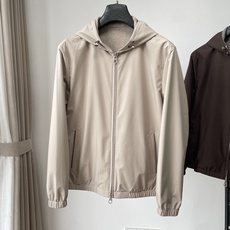 Loro Piana SS秋季新款双面连帽休闲夹克 轻奢通勤男士外套 来自意大利高端奢品Loro Piana的双面穿连帽 Loro Piana SS秋季新款双面连帽休闲夹克 轻奢通勤男士外套 来自意大利高端奢品Loro Piana的双面穿连帽