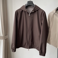 Loro Piana SS秋季新款双面连帽休闲夹克 轻奢通勤男士外套 来自意大利高端奢品Loro Piana的双面穿连帽 Loro Piana SS秋季新款双面连帽休闲夹克 轻奢通勤男士外套 来自意大利高端奢品Loro Piana的双面穿连帽