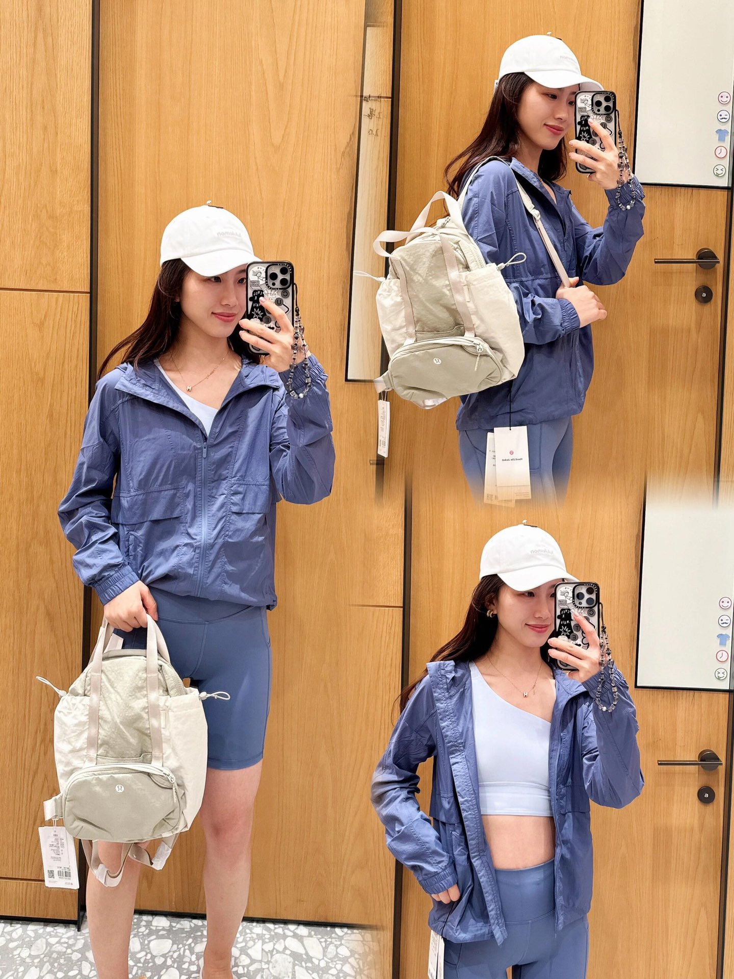 P175
lulu Hood Lite Javket防晒防泼皮肤衣,可折叠成小包,整衣比手机都轻!
👉🏻面料剪裁设计超级人性化‼️
1️⃣ 轻盈春夏薄款,4~9月份都可穿,面料超轻!0负担! 有微量拉伸弹力,不紧绷!不易被水浸湿,雾雨天气轻松出行,防泼,防风!
立体拼裁工艺,整衣裁片超多!穿上身是正肩的感觉,长度刚及臀,合身又有松量遮肉,穿起来很利落,运动感十足,不拖沓!
👉🏻工艺辅料质感逆天‼️
有竖向方口袋,容量超大!放手机啥的也很方便!
拼缝全部勉边双针压线或包边工艺处理,走线整齐有序不杂乱,打开衣服里里外外的质感都非常赞‼️
连接网纱部分都有多处织带拼接做支撑衔接!保持网纱稳定不变形!机洗也不怕!
Glyde功能性轻薄面料,舒适透气防泼水,上身轻盈无感
自带收纳功能,可以将整件衣服收纳进去,转换成便携腰包!
宽松版型,不挑身材!
颜色:蓝色 米白色 黑色
尺码:S~XL(4~10)
S/4 胸围120 衣长50 【80-100斤】
M/6 胸围125 衣长52【100-120斤】
L/8 胸围130 衣长54【120-130斤】
XL/10胸围135 衣长56【130-145斤】