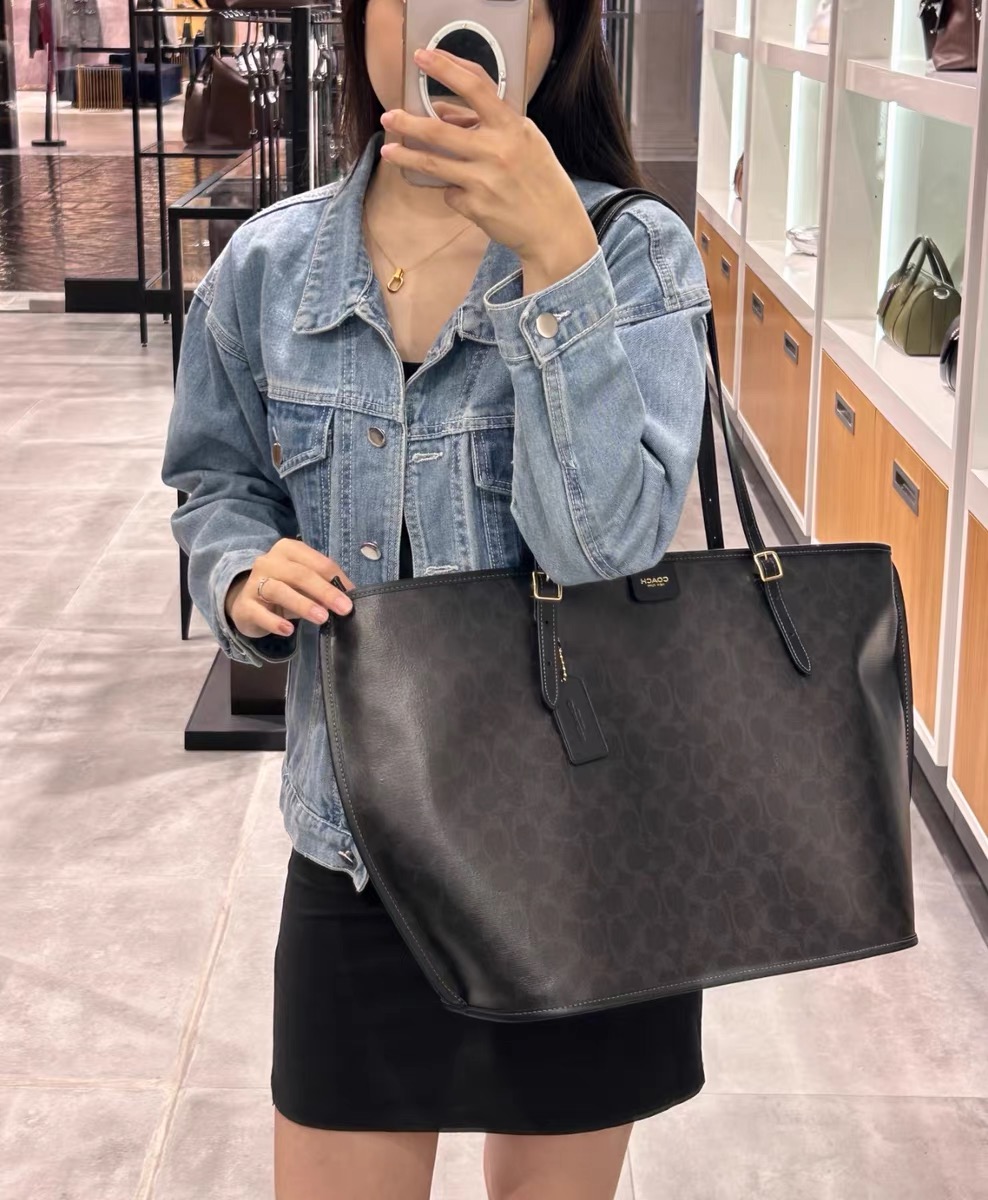 [New] Coach taxi tote large old flower tote bag CCC40 shopping bag, size 36.30 16