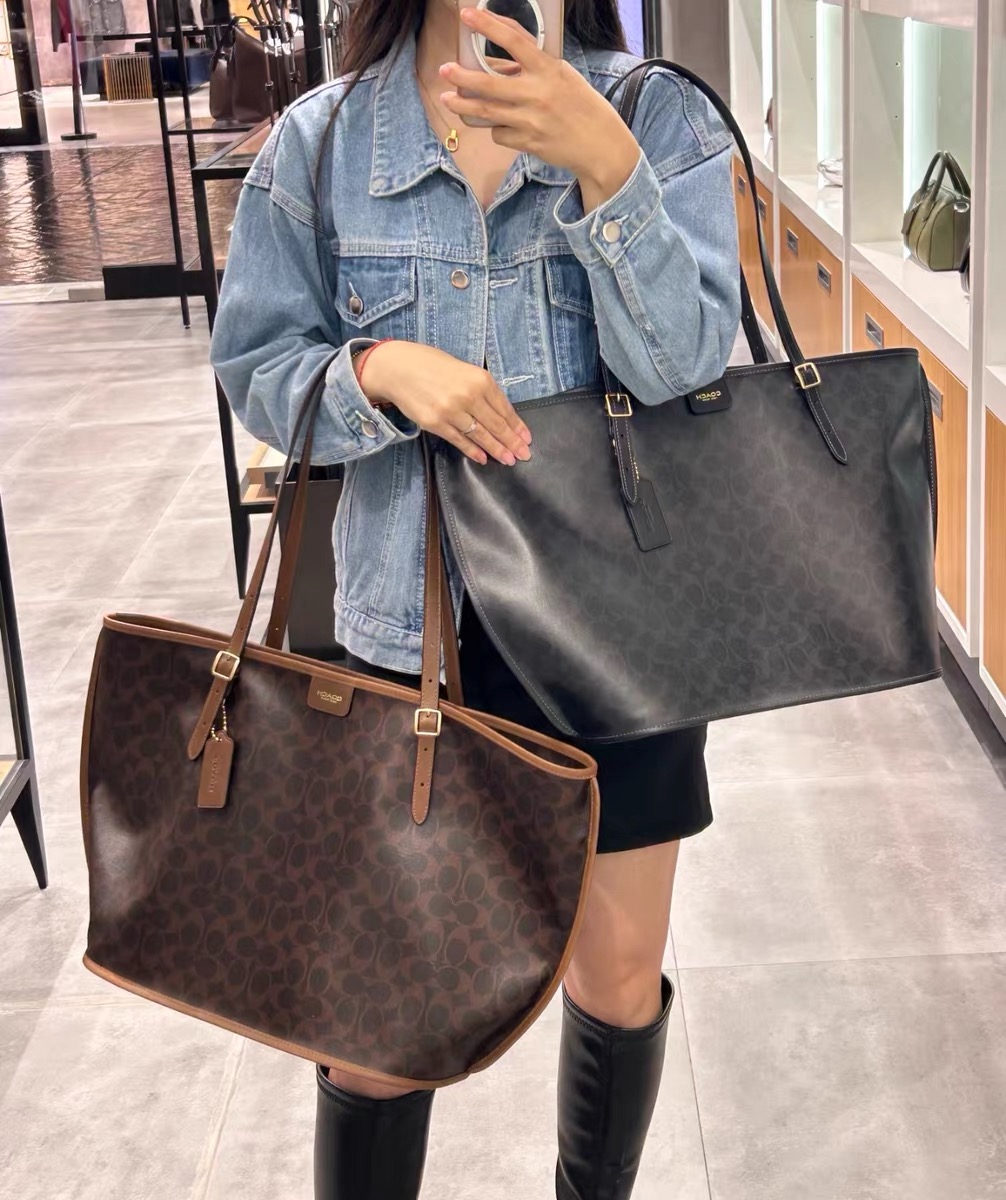 [New] Coach taxi tote large old flower tote bag CCC40 shopping bag, size 36.30 16