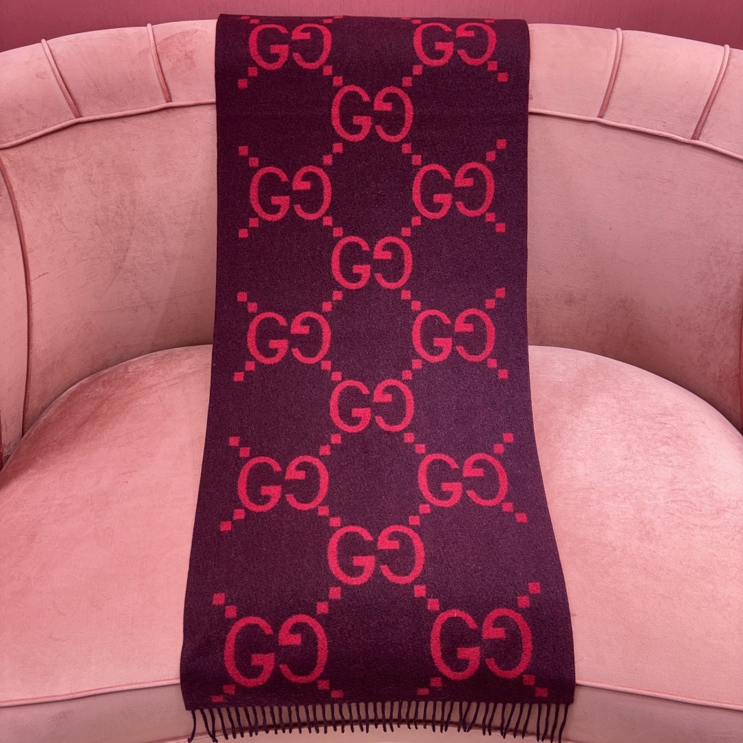 Gucci Wool Blend Scarf, GG Logo, 45 x 200 cm, Unisex, Everyday Use, Stylish 3 i1728896927 5343 0
