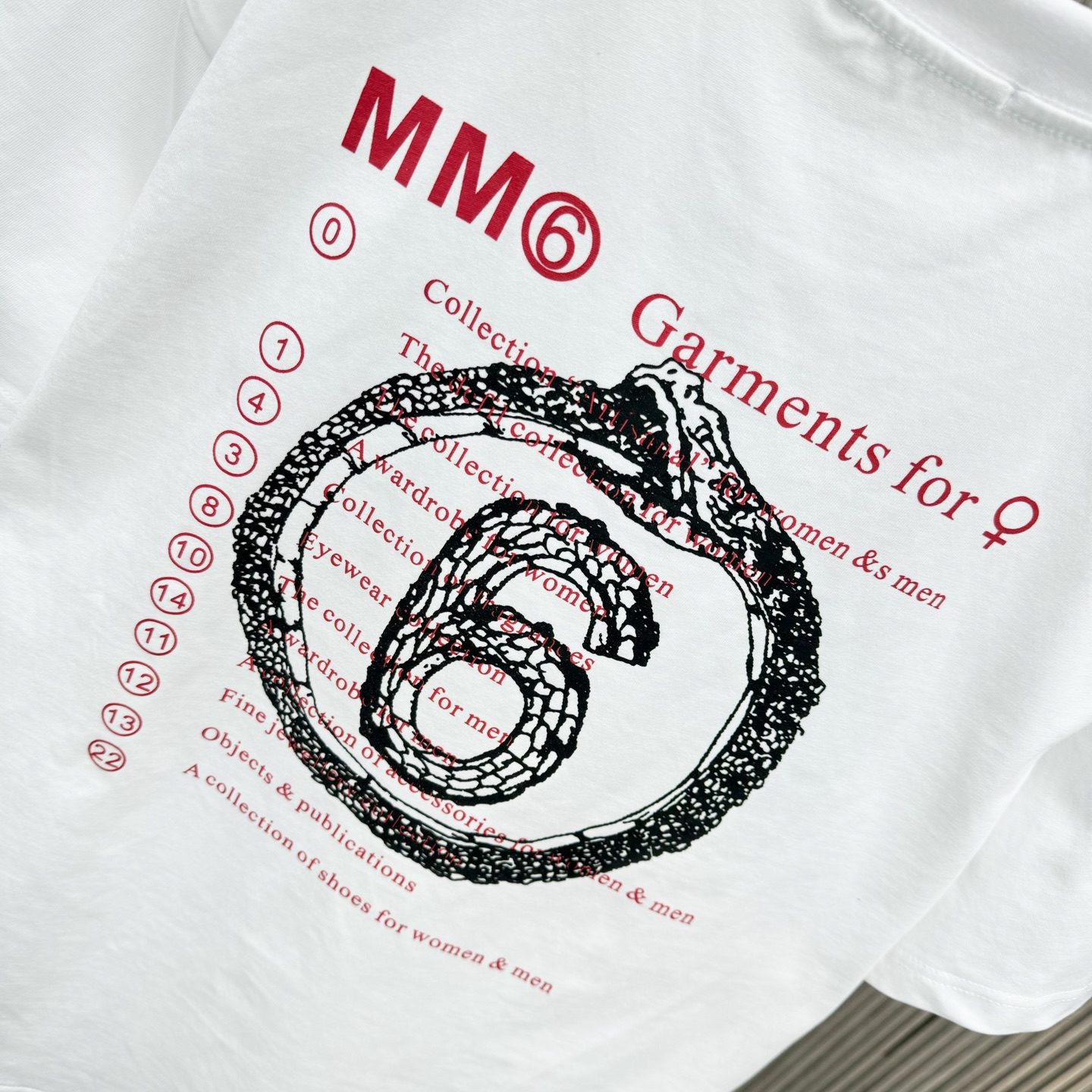 New Db MM6 Magella 25FW Cotton T-shirts in Black and White, Dry Clean Only - 图片 9