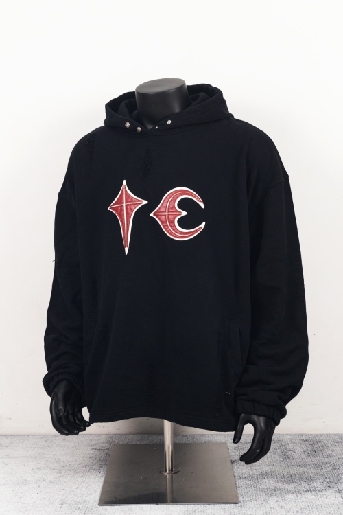 Thug Club Embroidered Distressed Hoodie, Pullover Sweatshirt for Men 1 Thug Club Embroidered Distressed Hoodie, Pullover Sweatshirt for Men