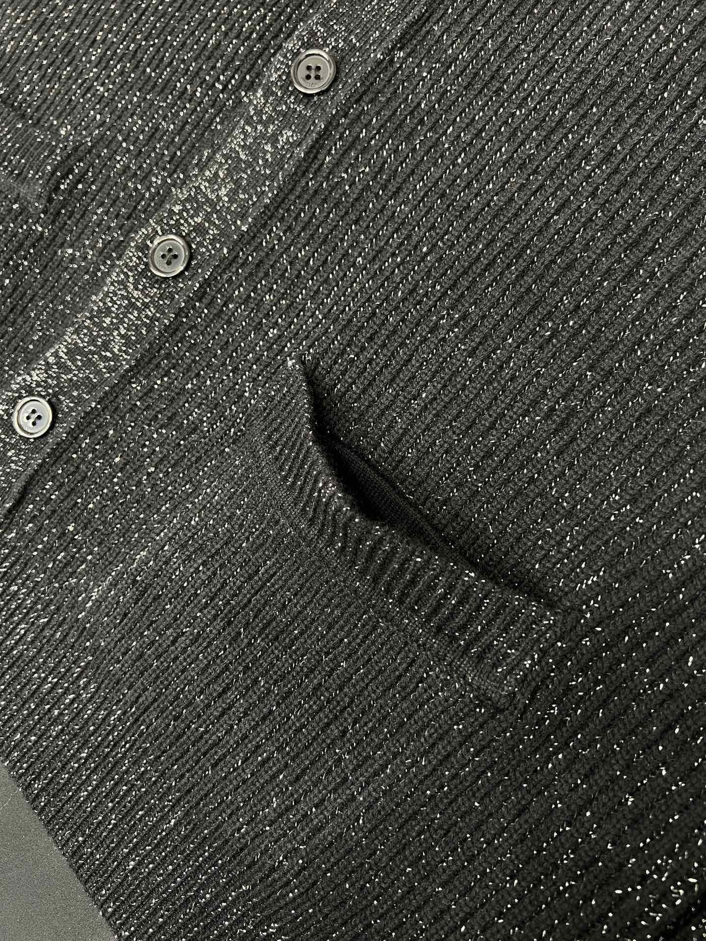 Yves Saint Laurent Silver Thread Wool Cardigan with Detachable Brooch 11 i1755248372316 5917 0 9