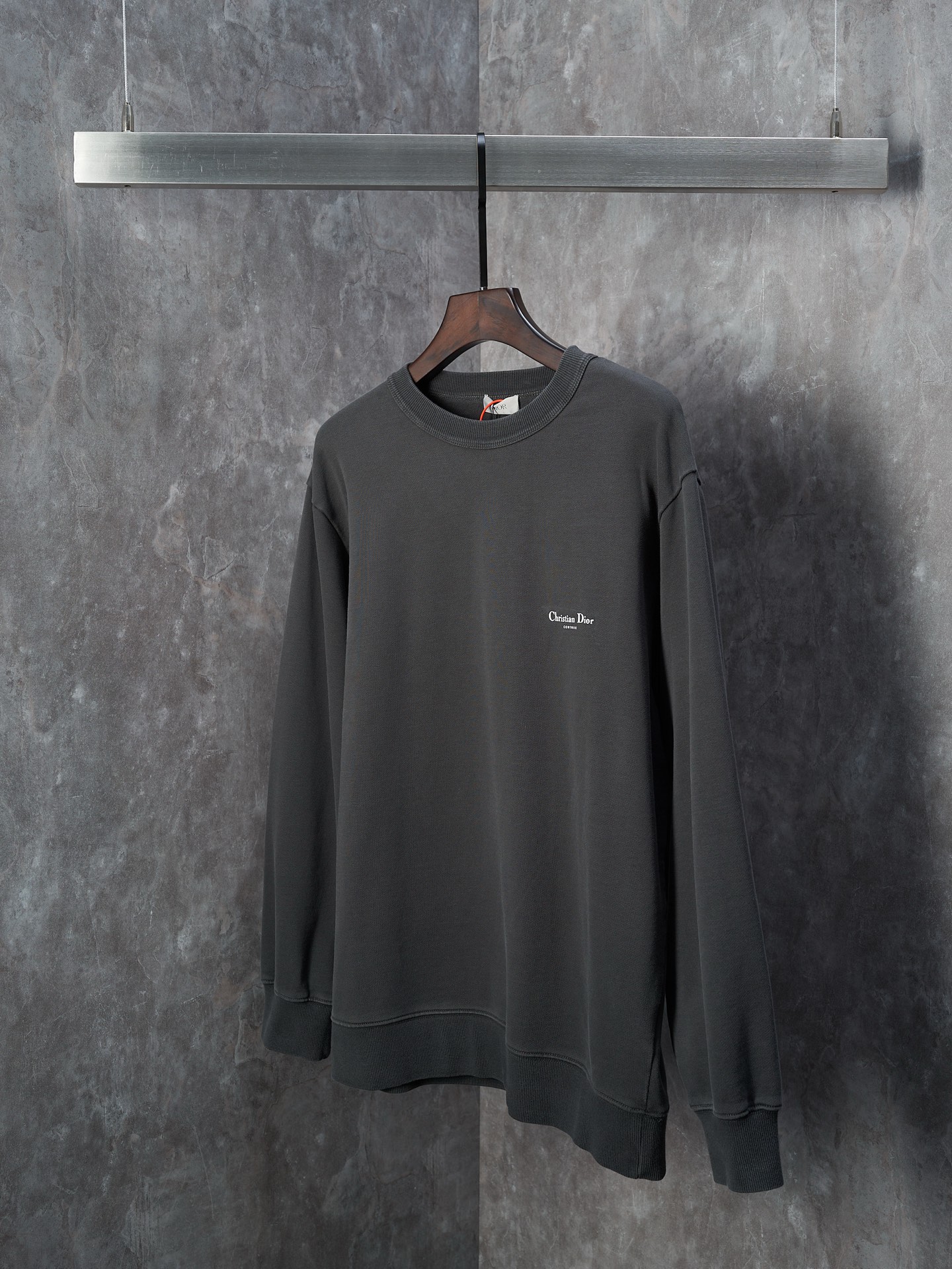 Dior Men's Gray CD Logo Crewneck Sweatshirt, Comfortable and Stylish 4 i1757541455874 6471 0 2