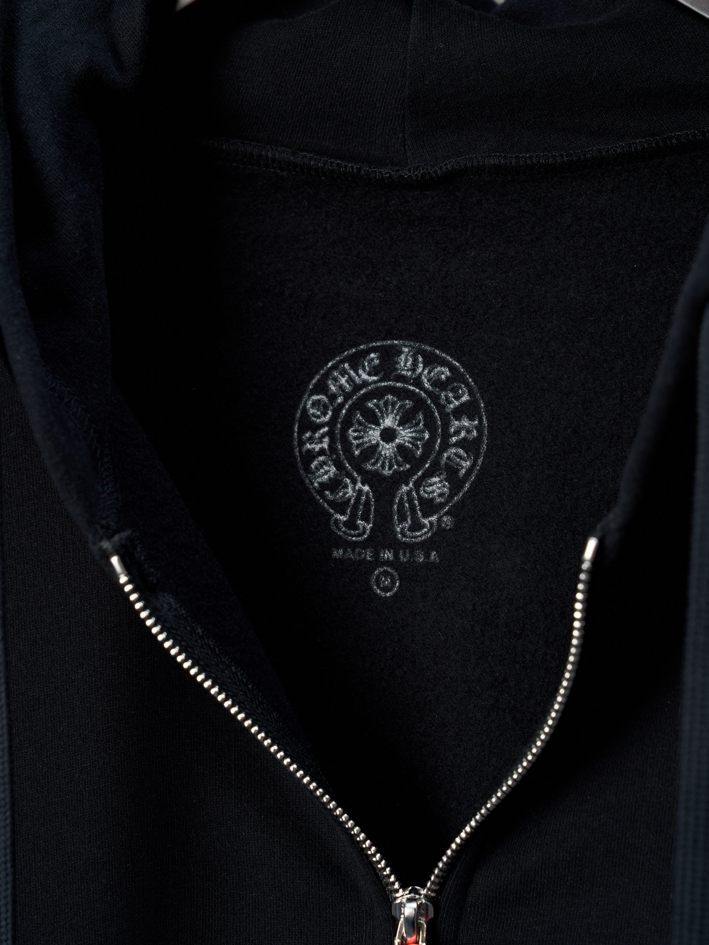 Chrome Hearts Black Cotton Blend Zip-Up Hoodie with Cross Logo,Relaxed Fit 7 i1758493761277 2244 0 6