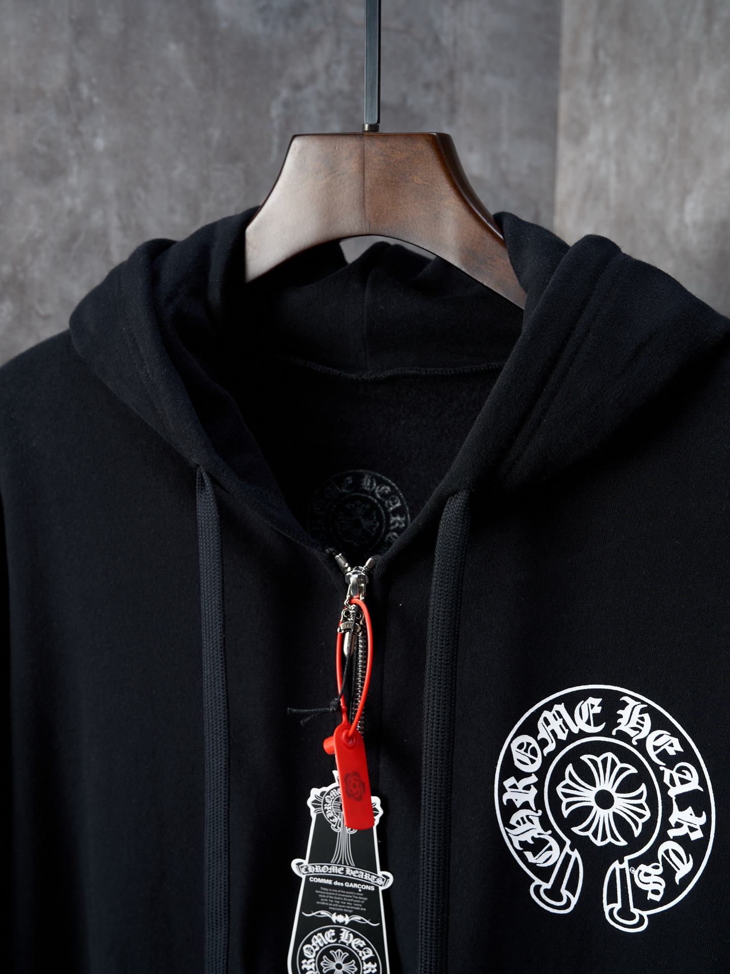 Chrome Hearts Black Cotton Blend Zip-Up Hoodie with Cross Logo,Relaxed Fit 2 i1758493761318 4424 0 1