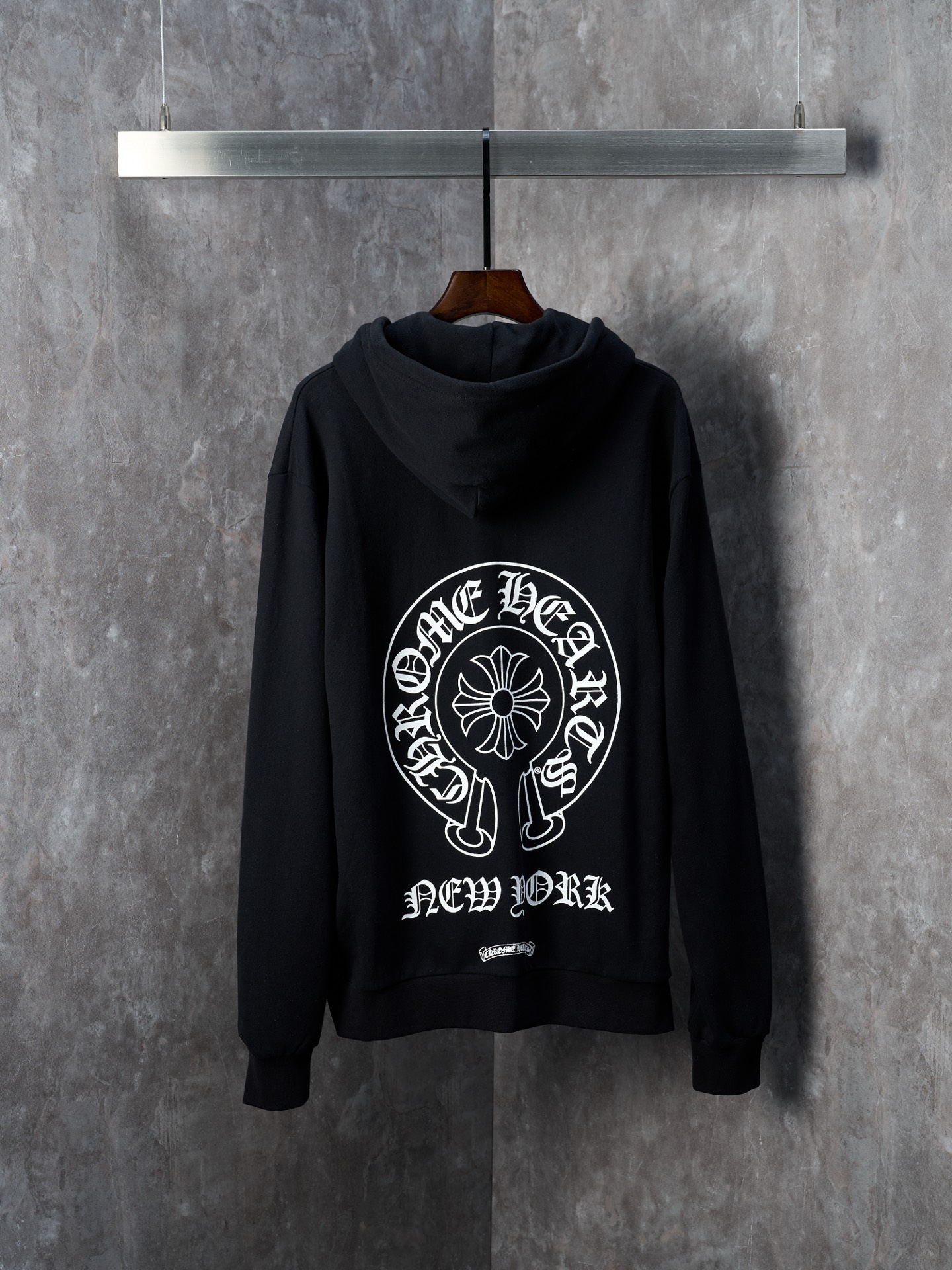 Chrome Hearts Black Cotton Blend Zip-Up Hoodie with Cross Logo,Relaxed Fit 8 i1758493762322 7548 0 7