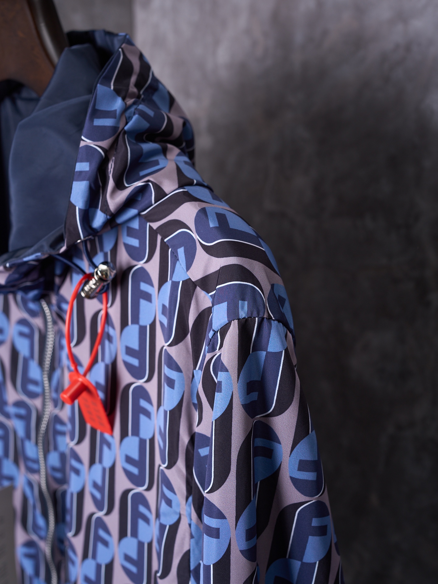 Fendi FF Logo Reversible Hooded Windbreaker Jacket - Gray Blue 12 i1759443546285 8192 0 5