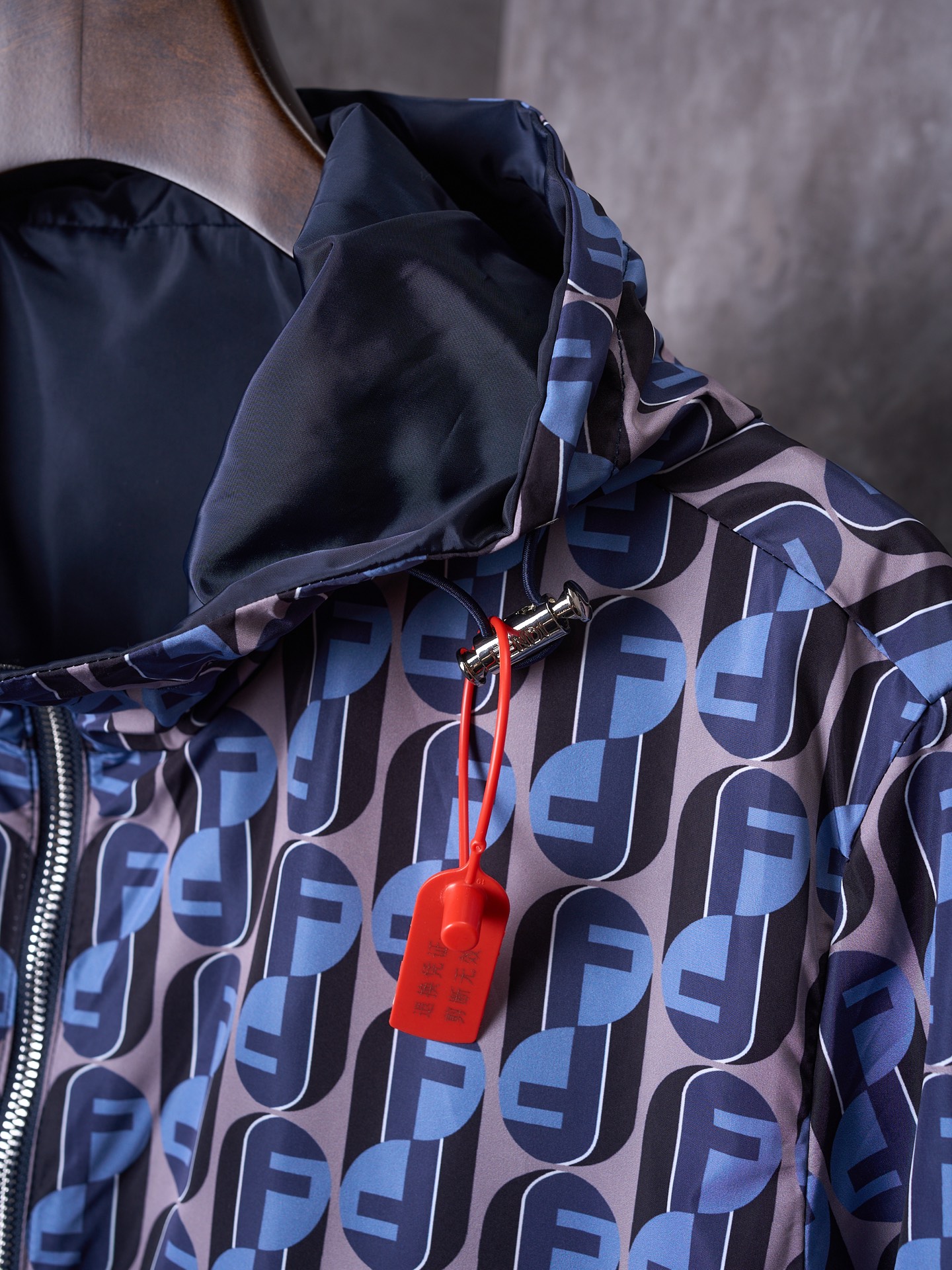 Fendi FF Logo Reversible Hooded Windbreaker Jacket - Gray Blue 10 i1759443547109 6735 0 2