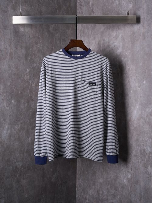 Miu Miu Striped Knit Long Sleeve T-Shirt with Logo Embroidery 1 Miu Miu Striped Knit Long Sleeve T-Shirt with Logo Embroidery
