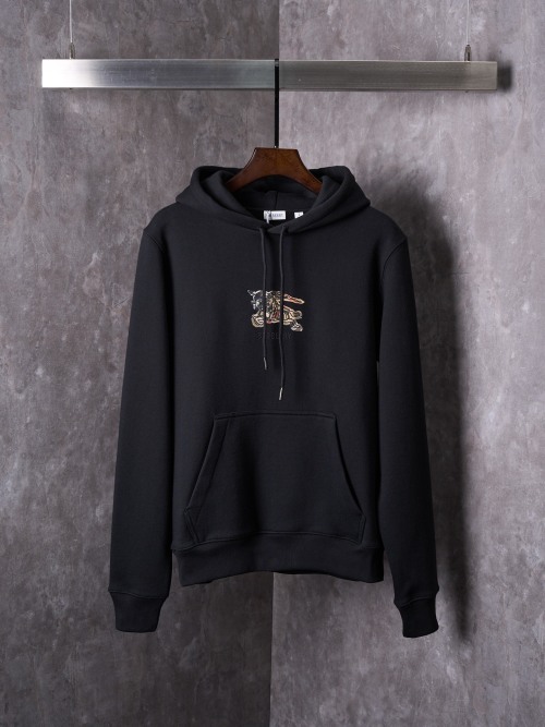 Burberry Equestrian Knight Logo Grid Embroidered Cotton Hoodie - In Stock 6 Burberry Equestrian Knight Logo Grid Embroidered Cotton Hoodie - In Stock