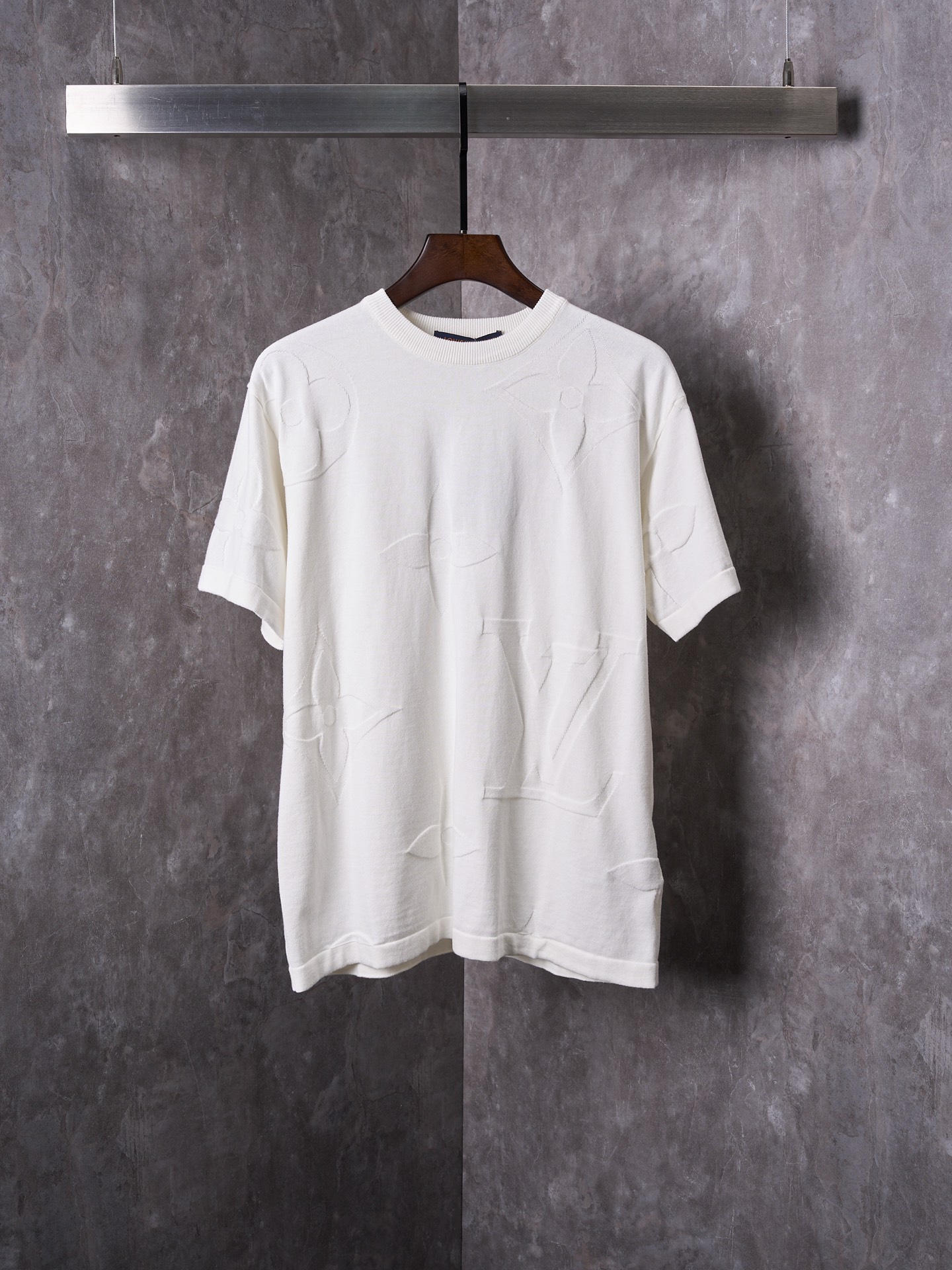 Louis Vuitton Monogram Macro Jacquard Cotton T-Shirt Short Sleeve
