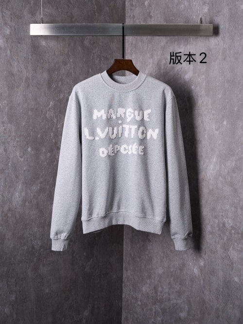 Louis Vuitton x Nigo Grey Embroidered Logo Cotton Sweatshirt Pullover 1 Louis Vuitton x Nigo Grey Embroidered Logo Cotton Sweatshirt Pullover