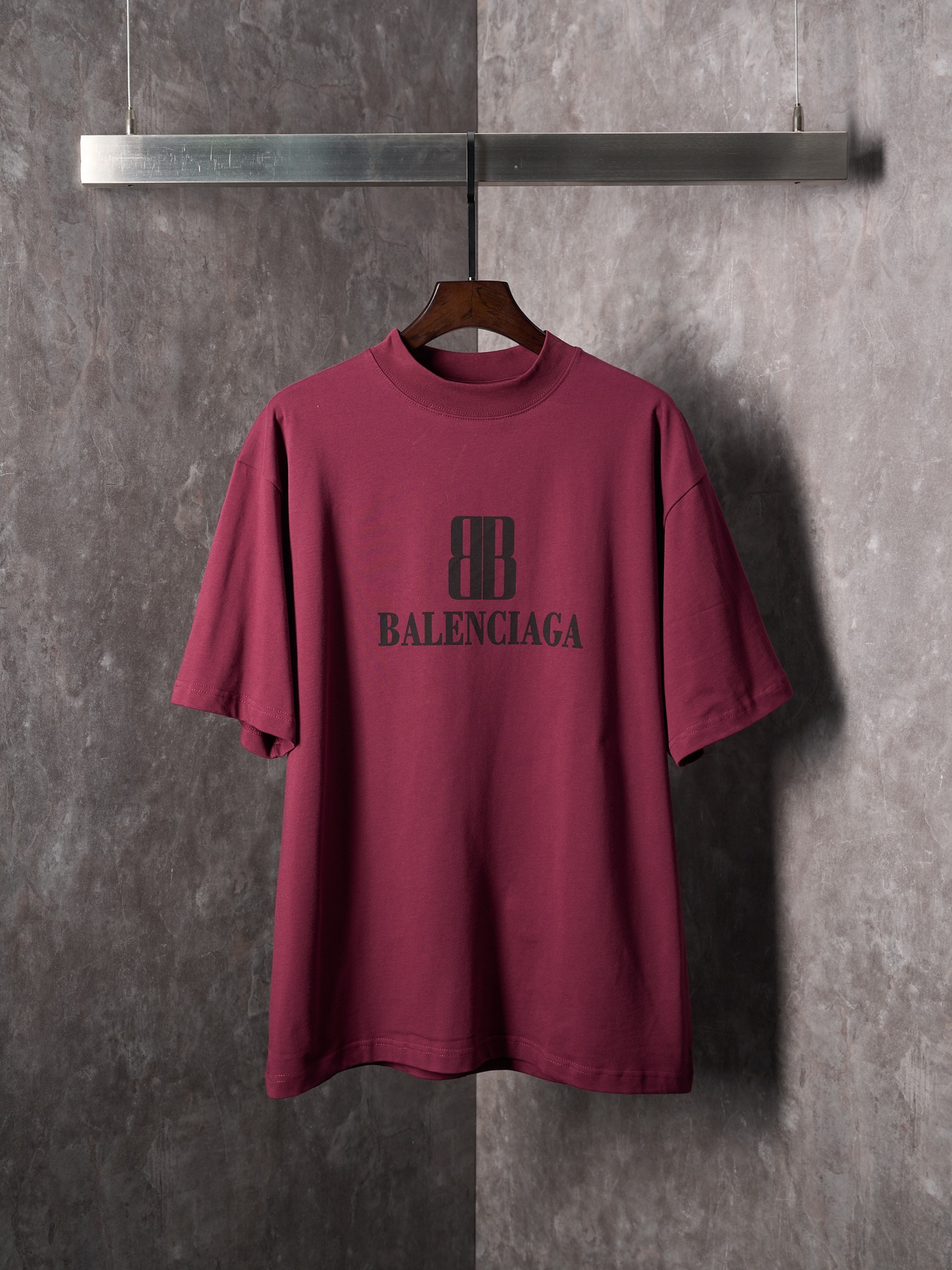 P110 foto real colgada】Balenciaga/París nano BB camiseta estampada 【en stock】XS S M L tejido de punto liso personalizad…