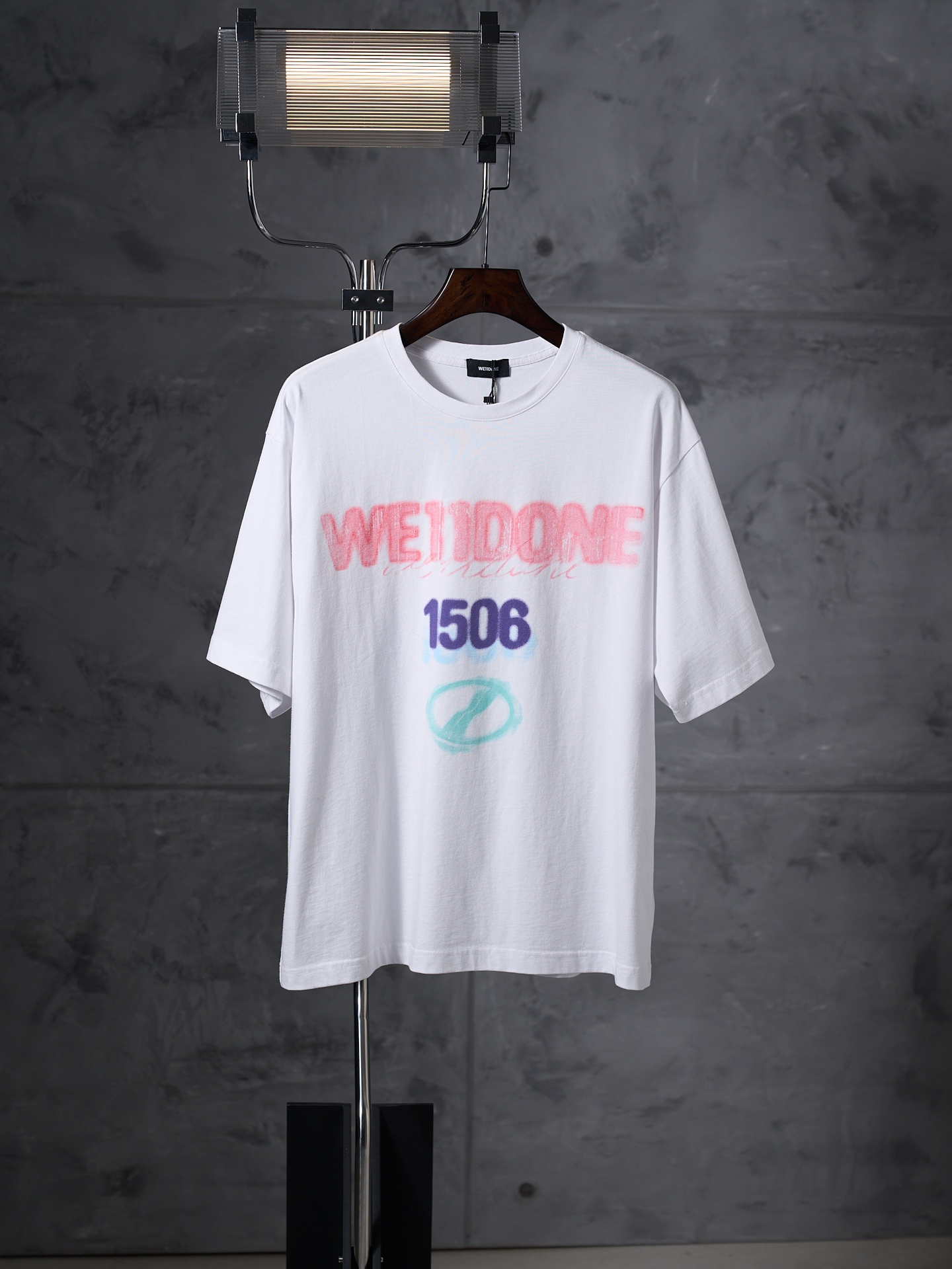 @120 [foto real] WE11DONE 1506 camiseta de manga corta con estampado de letras difuminadas (versión 2) [en stock] S M L…