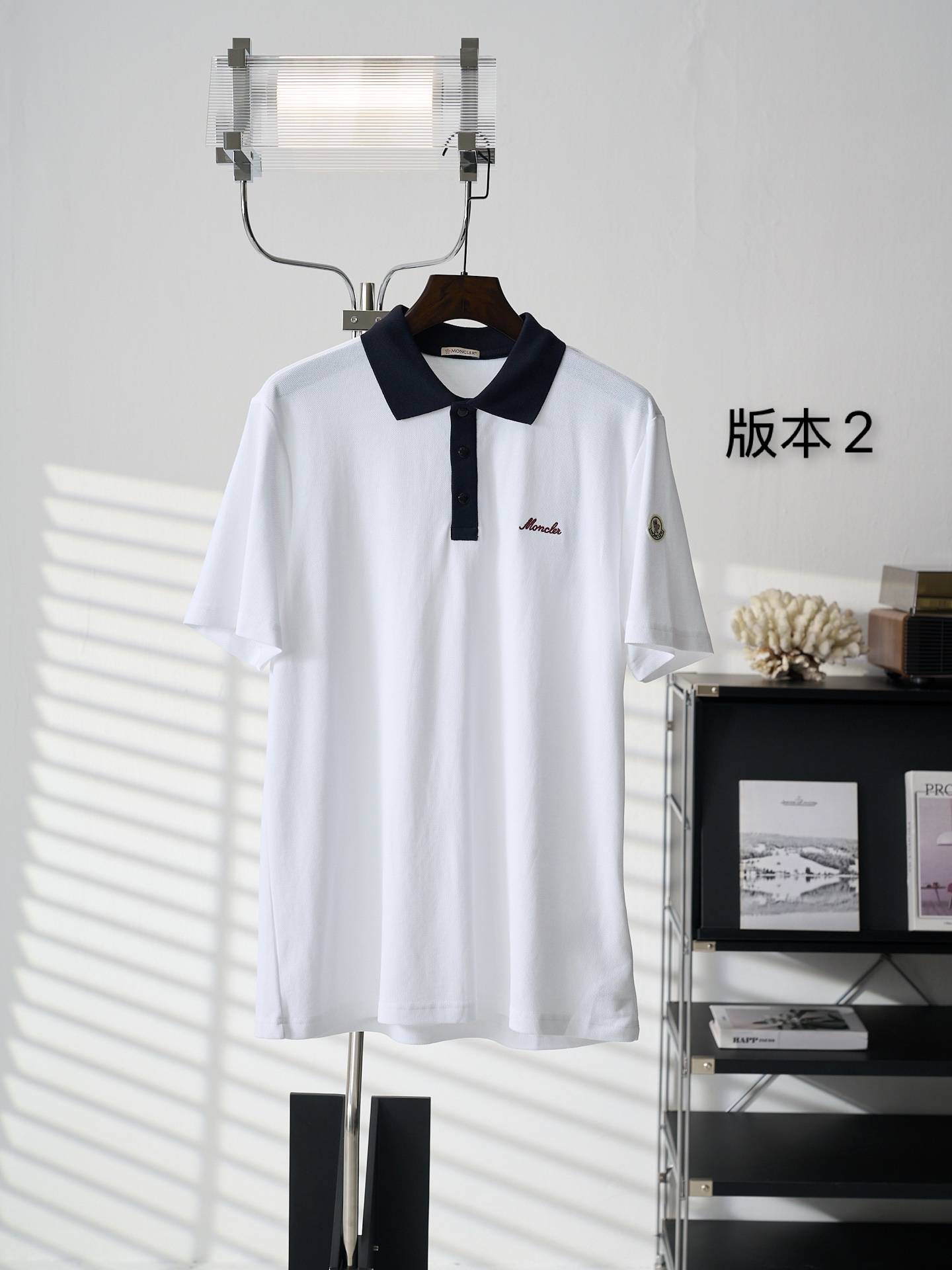 @140【Fotos reales】MONCLER/Moncler Polo de manga corta casual con bordado de logotipo (versión 2) 【En stock】S M L XL Aut…