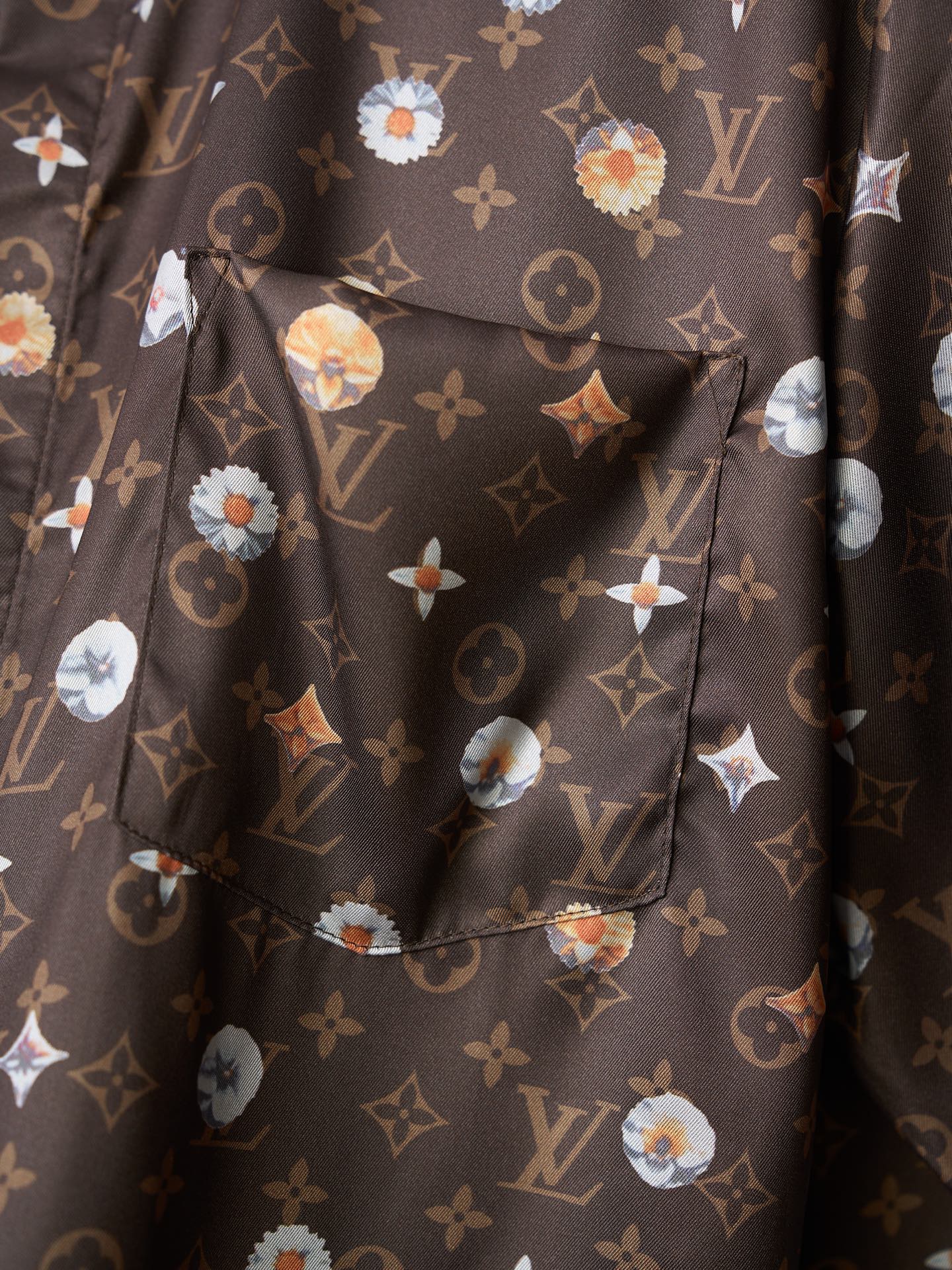 Louis Vuitton 380【实物挂拍】LV/路易威登 满印花朵老花短袖衬衫