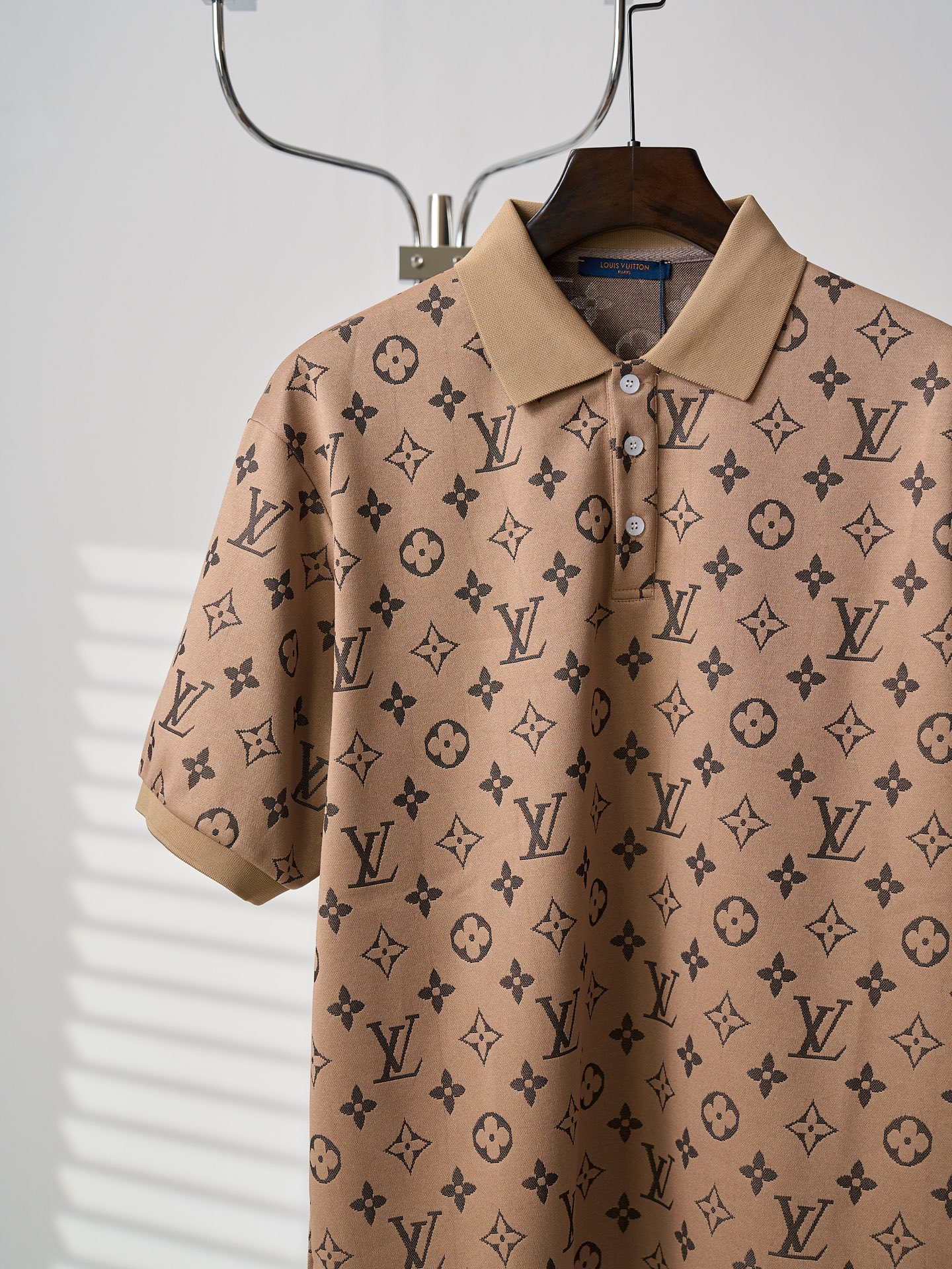 Louis Vuitton 满印老花提花短袖Polo衫