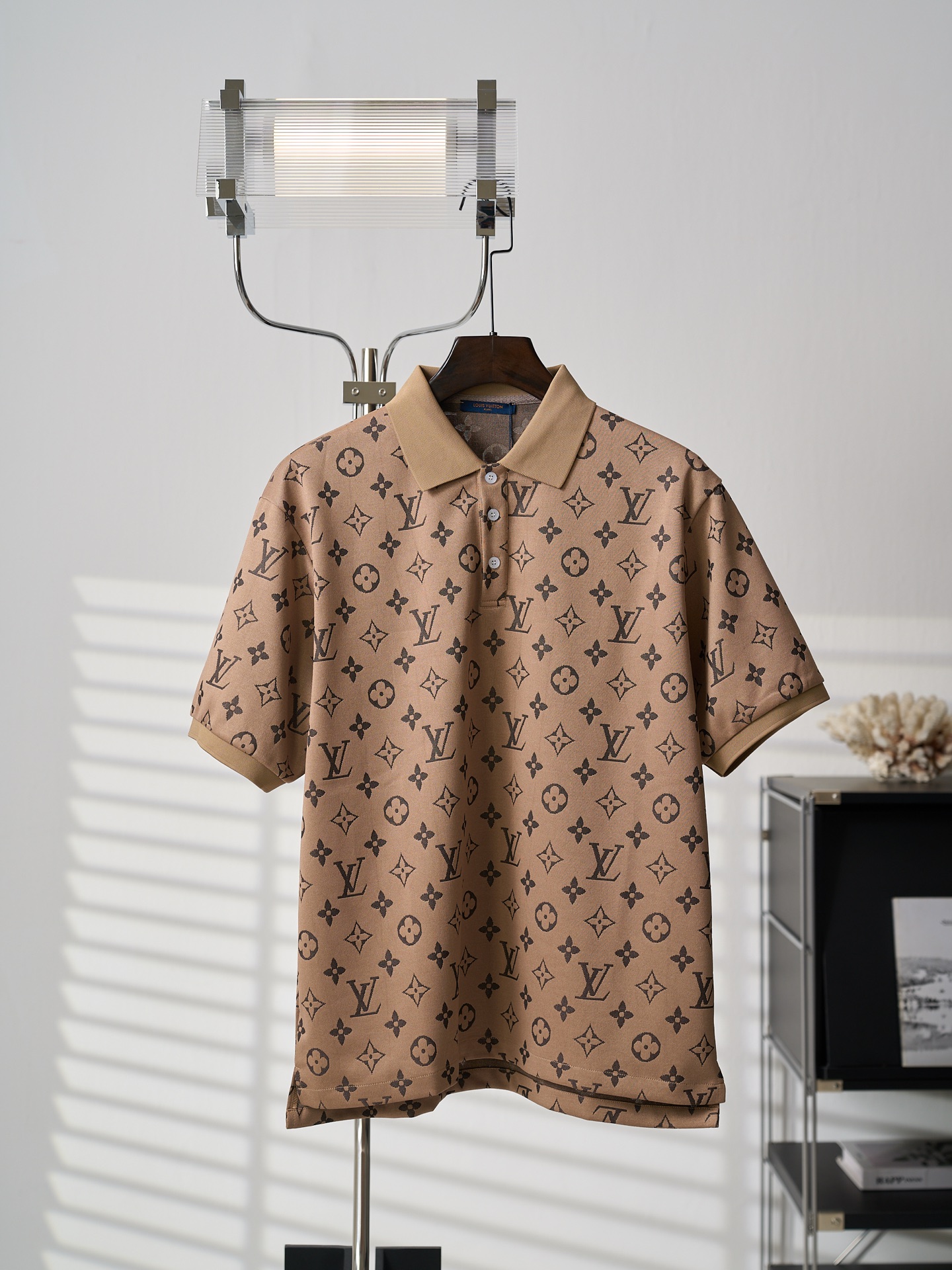 Louis Vuitton 满印老花提花短袖Polo衫