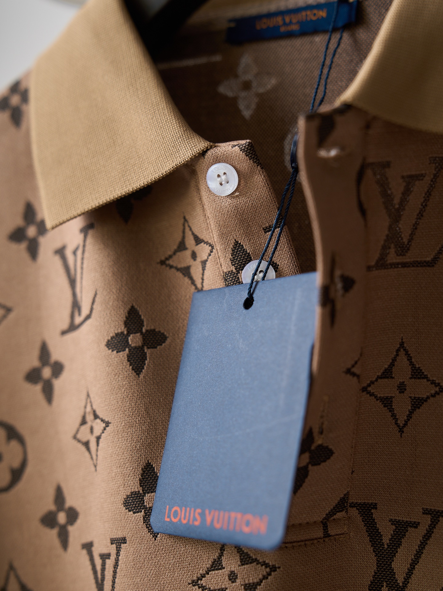 Louis Vuitton 满印老花提花短袖Polo衫