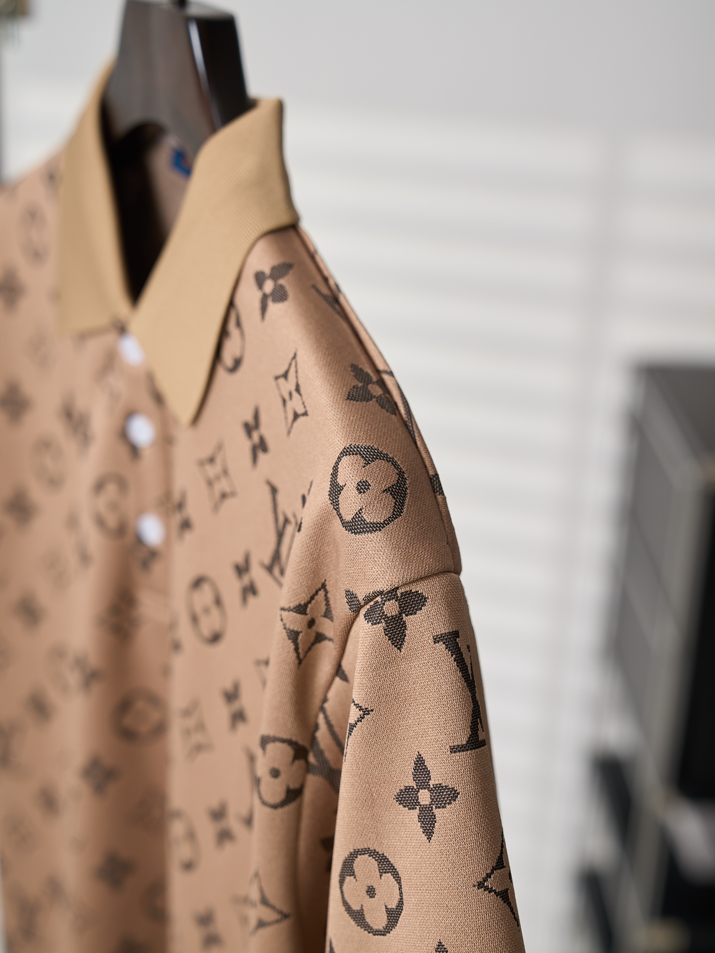 Louis Vuitton 满印老花提花短袖Polo衫