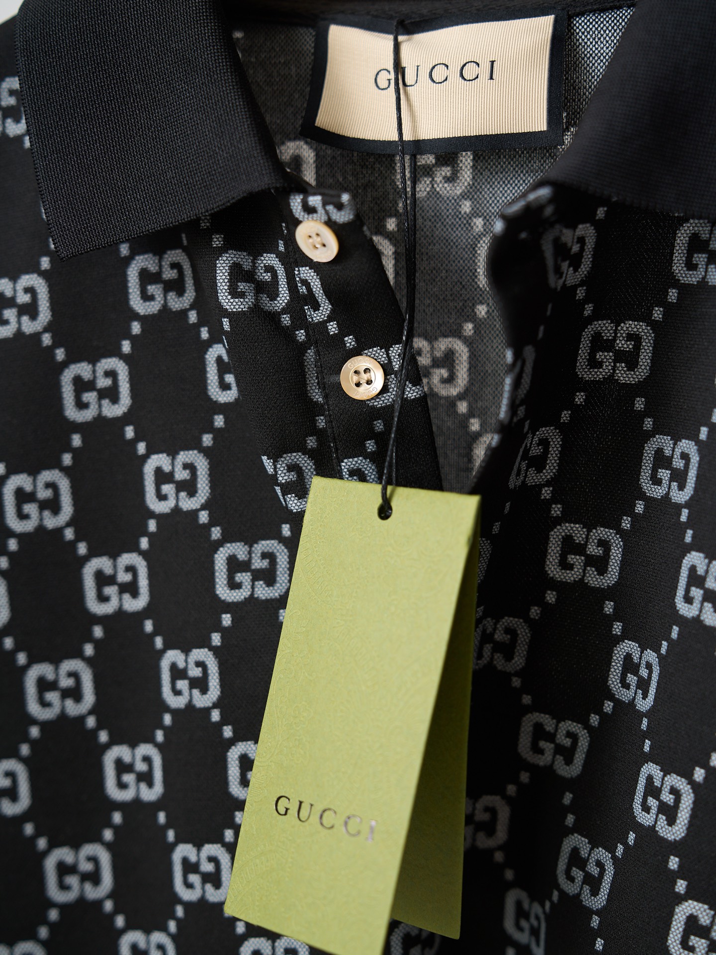 Gucci 满印GG老花短袖Polo衫