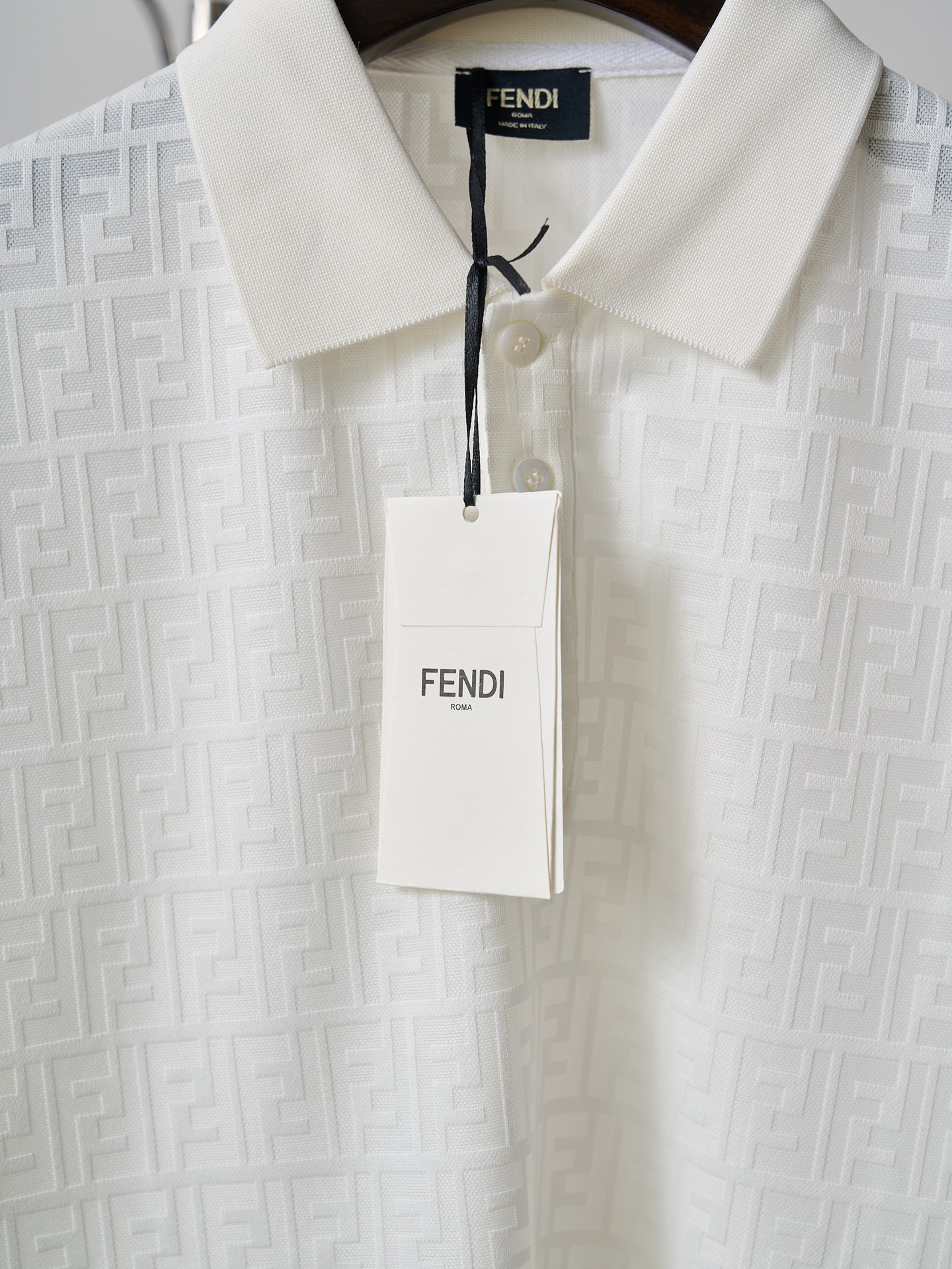 Fendi 满印FF老花提花短袖Polo衫