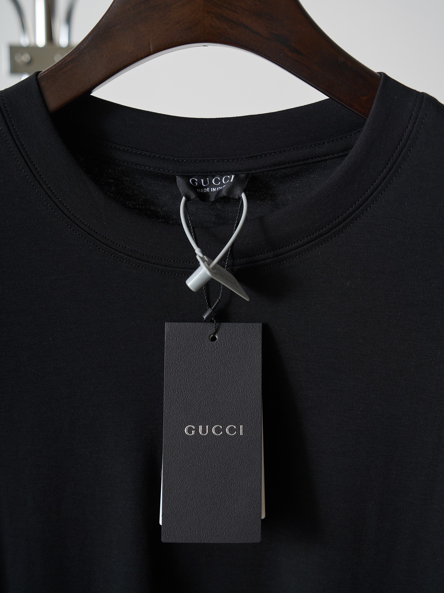 Gucci 饰徽标刺绣柔软针织圆领短袖T恤