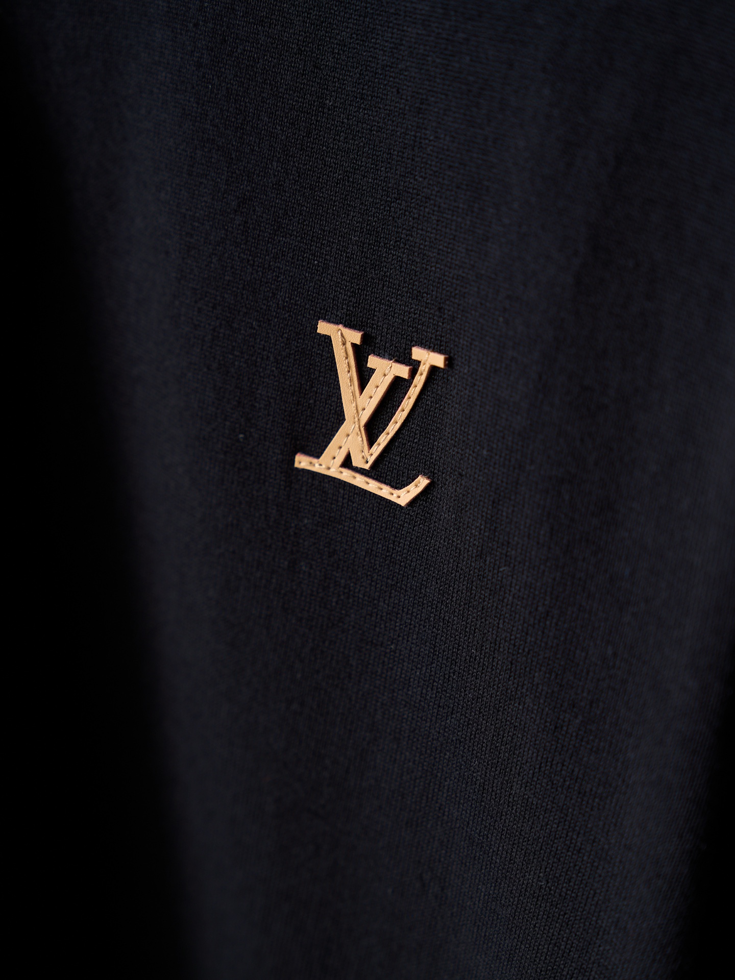 Louis Vuitton LV/路易威登 字母皮牌标识针织短袖POLO衫