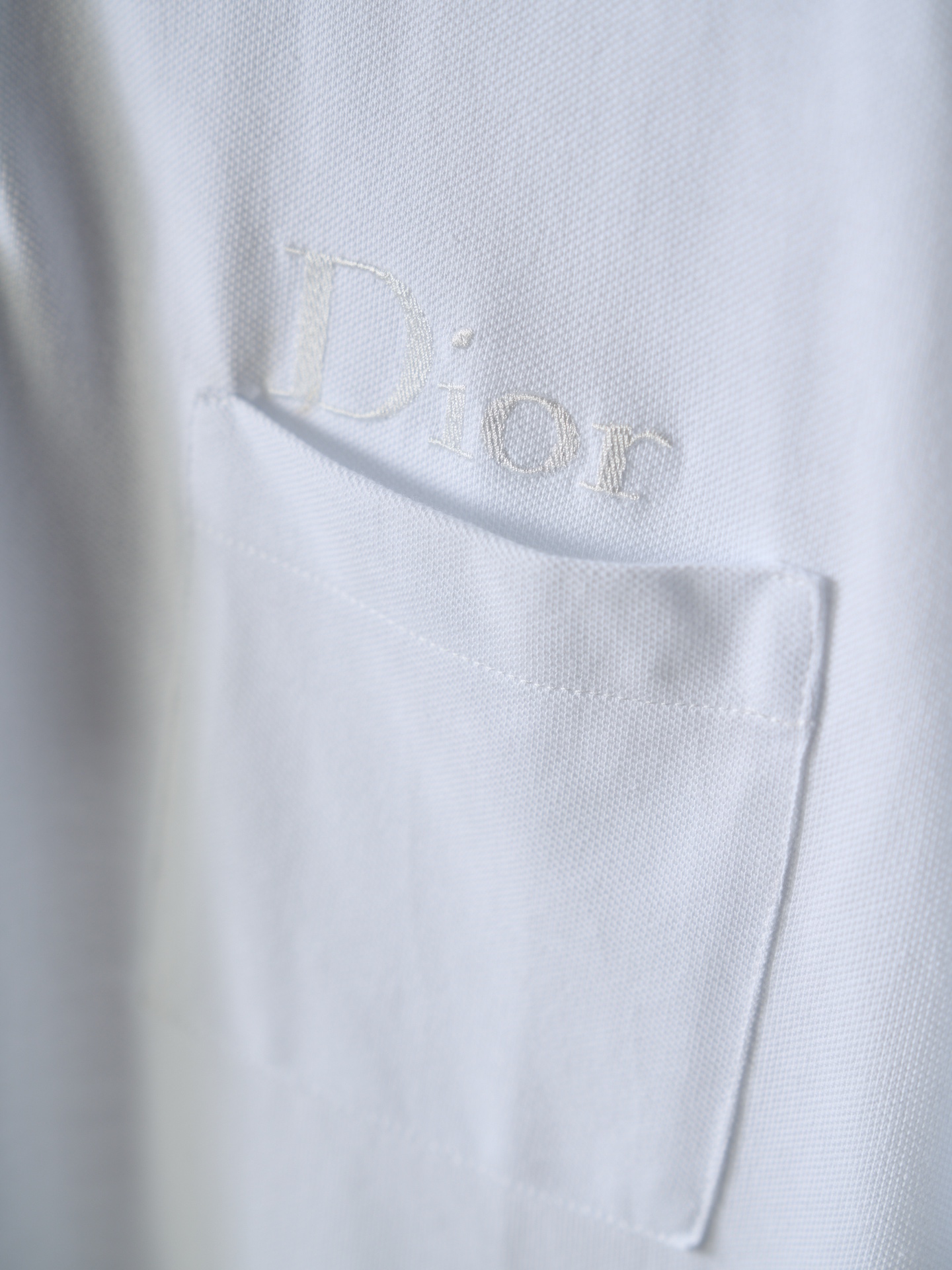 Dior 字母刺绣口袋短袖Polo衫版本2
