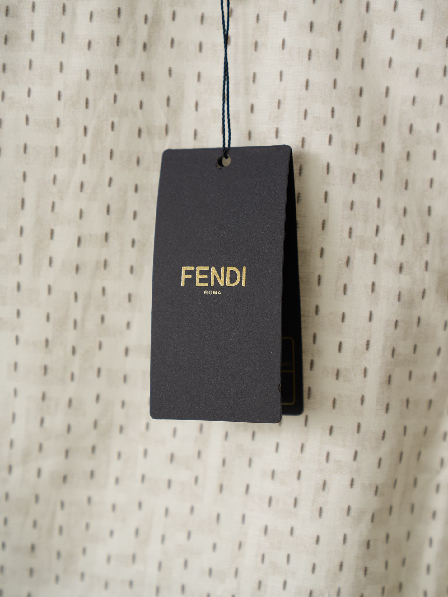 Fendi FF刺绣满印刺绣亚麻短裤