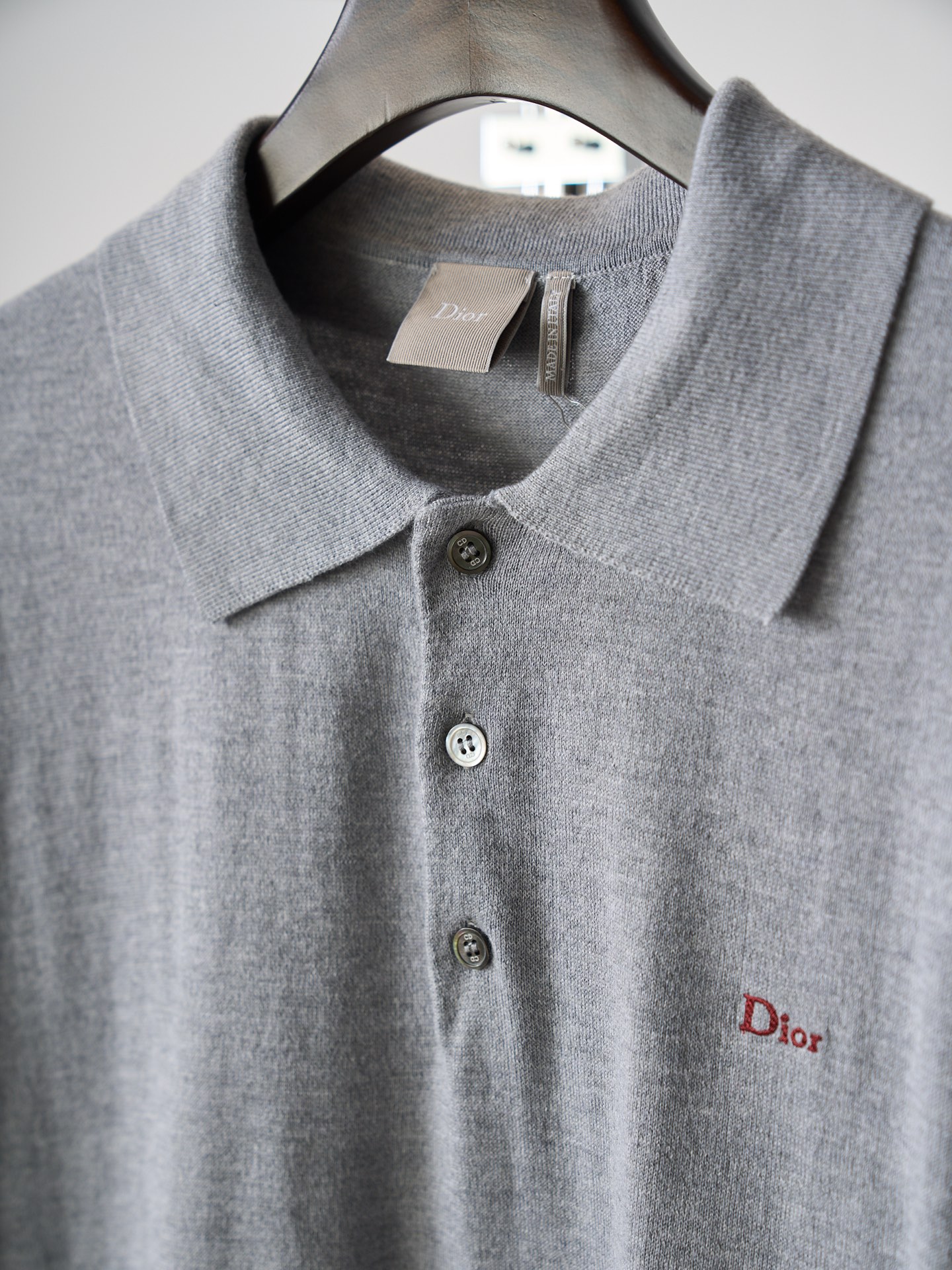 Dior 字母刺绣标识针织短袖POLO衫