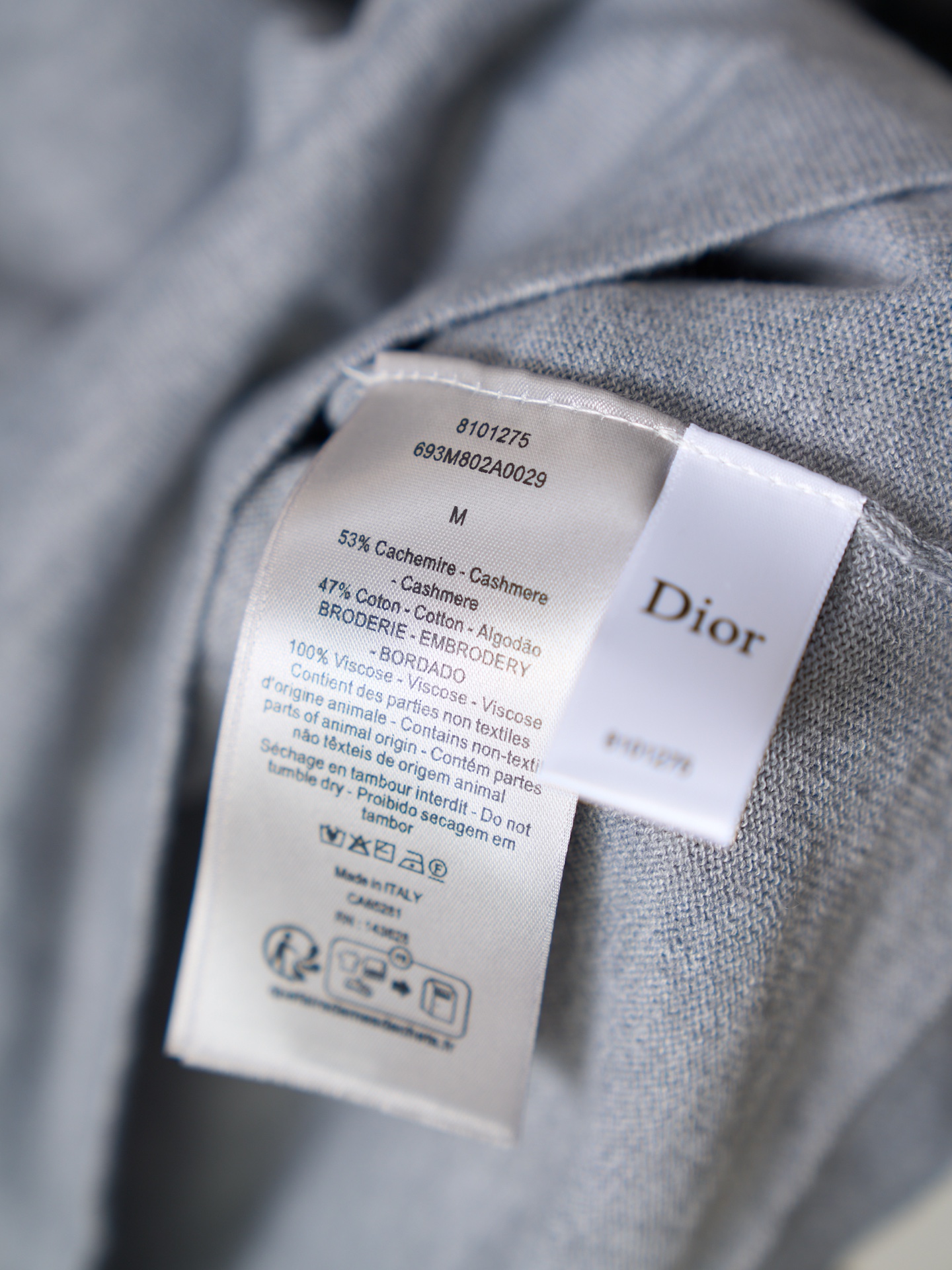 Dior 字母刺绣标识针织短袖POLO衫