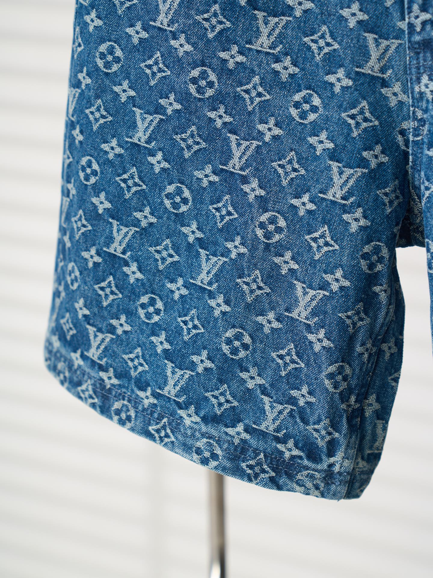 Louis Vuitton MONOGRAM满幅提花牛仔短裤版本2