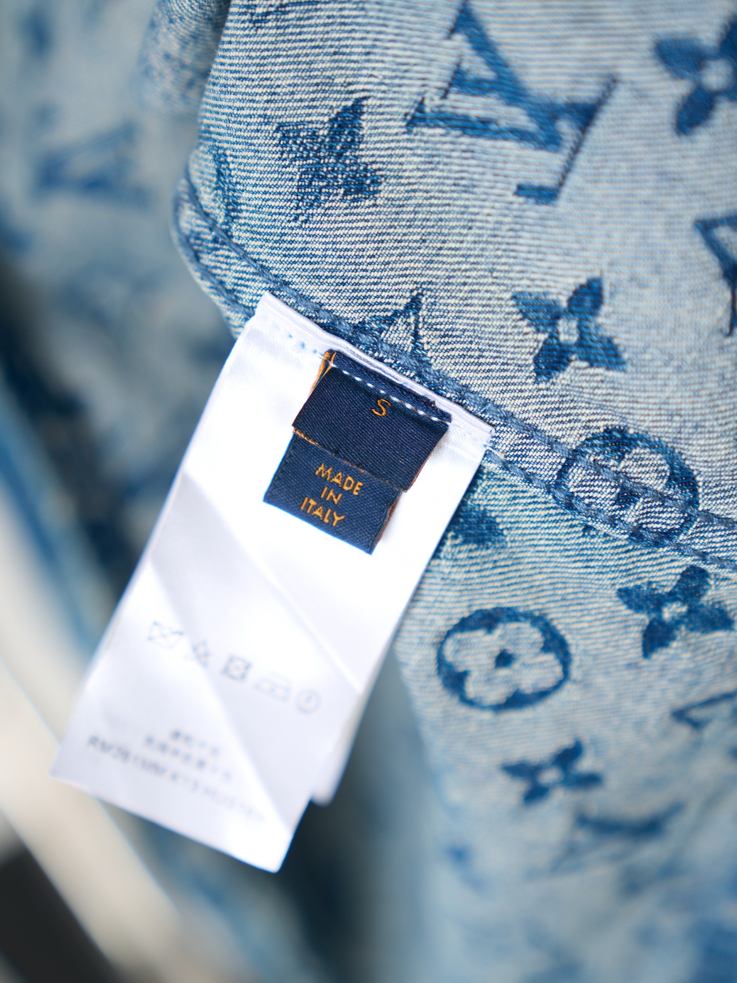 Louis Vuitton 通体格纹提花渐变短袖牛仔衬衫版本2