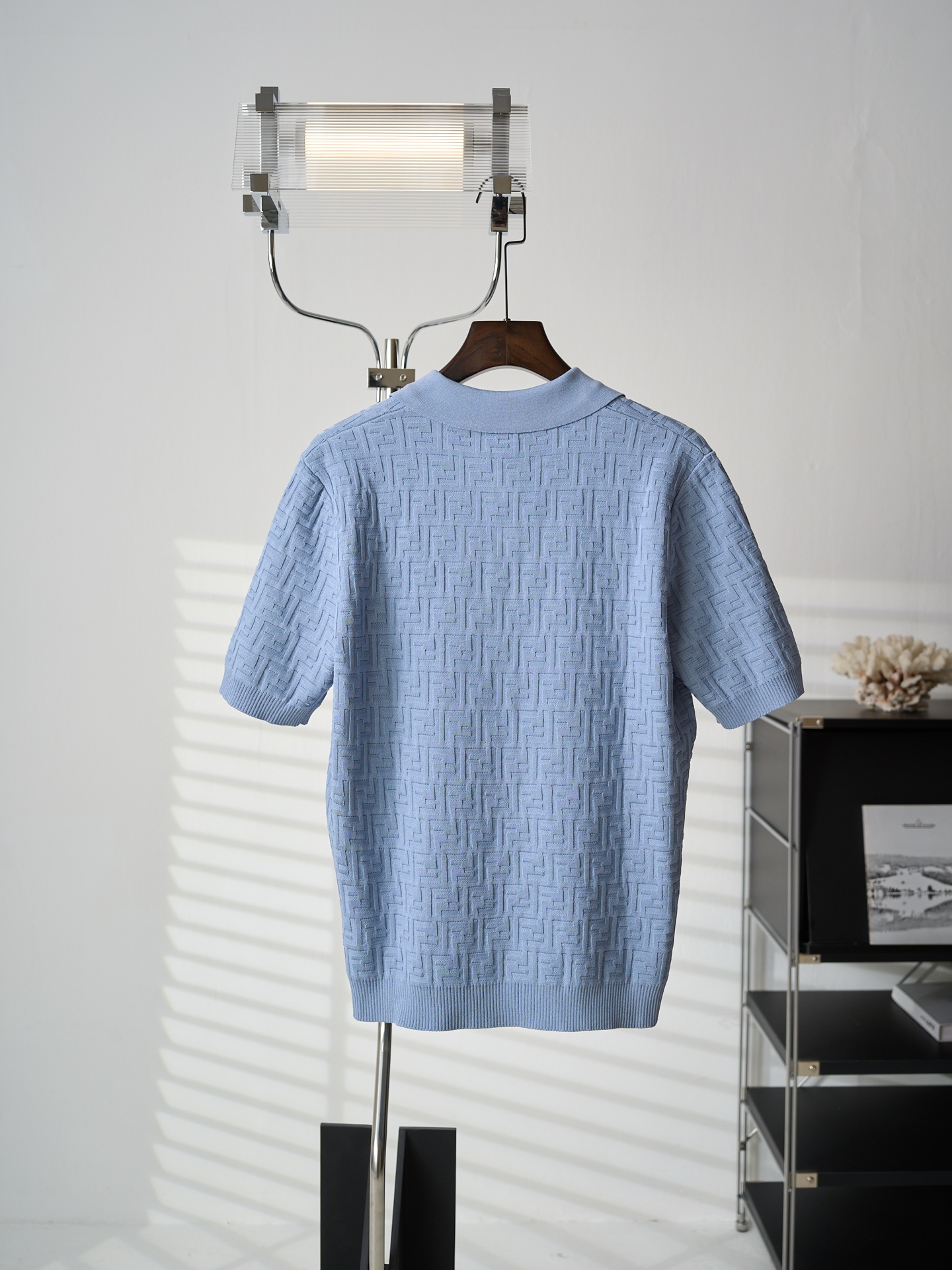 Fendi FF满印针织短袖Polo衫