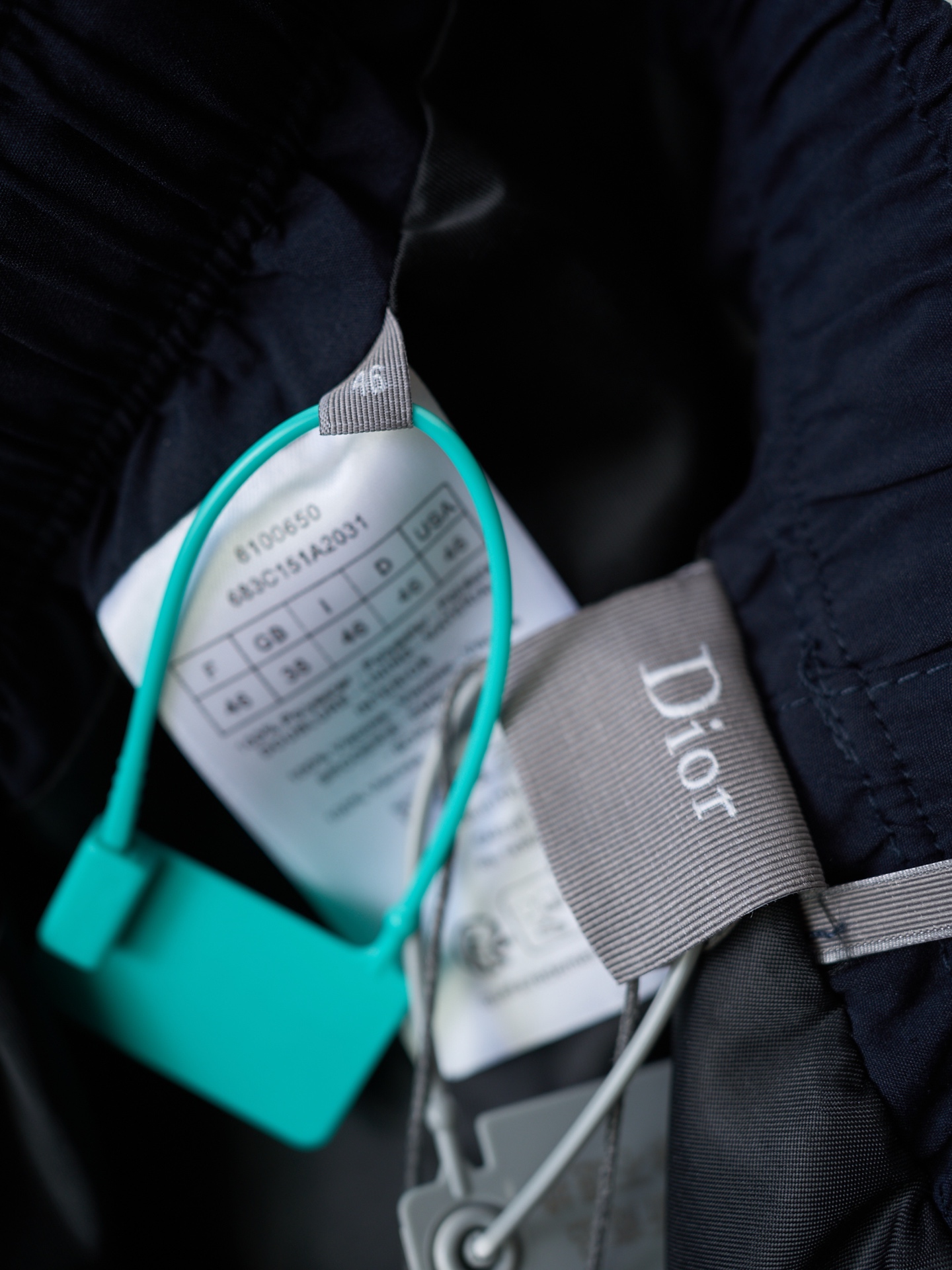 Dior 字母刺绣两侧拉链运动休闲长裤