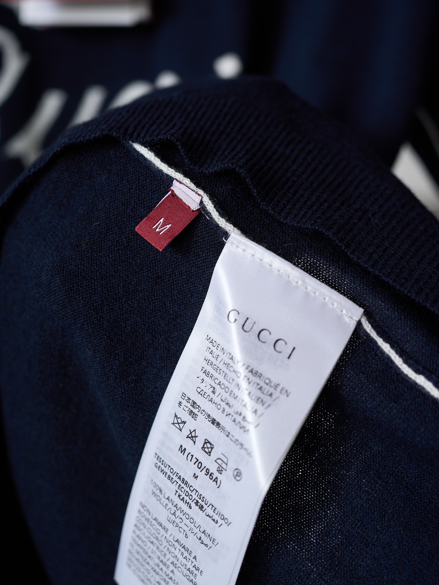 Gucci Gucci/古驰 字母拼条嵌花针织圆领短袖T恤