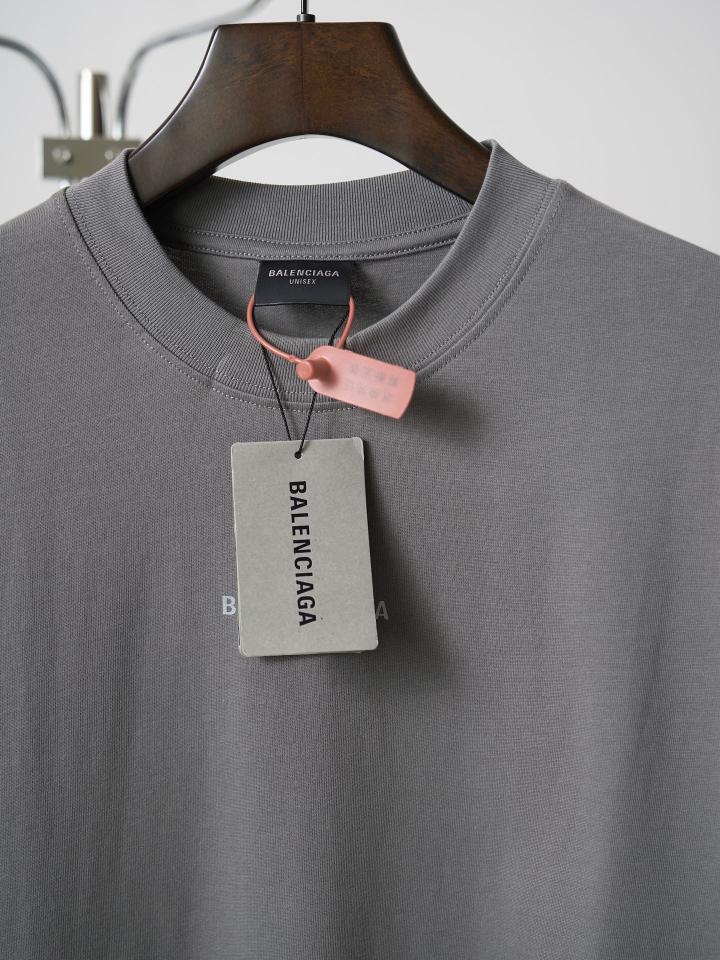 Balenciaga 字母标识反光圆领短袖T恤