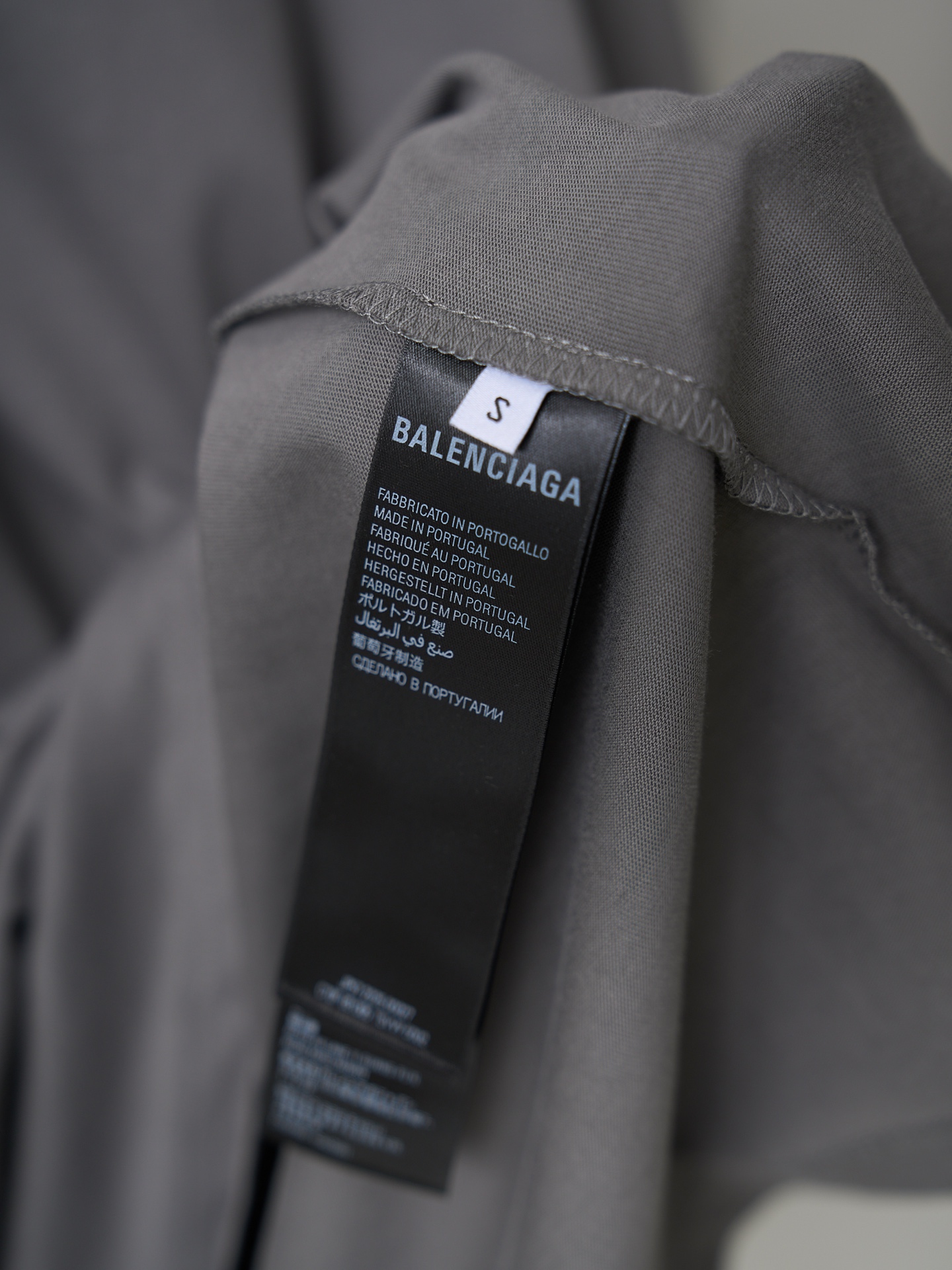 Balenciaga 字母标识反光圆领短袖T恤