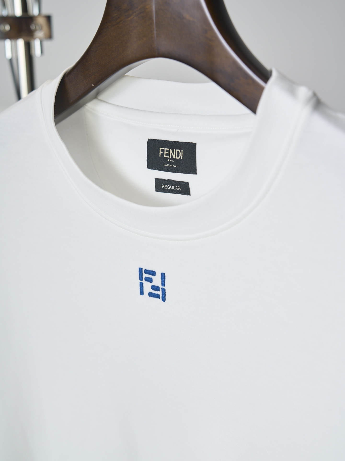 Fendi 双F刺绣圆领短袖T恤
