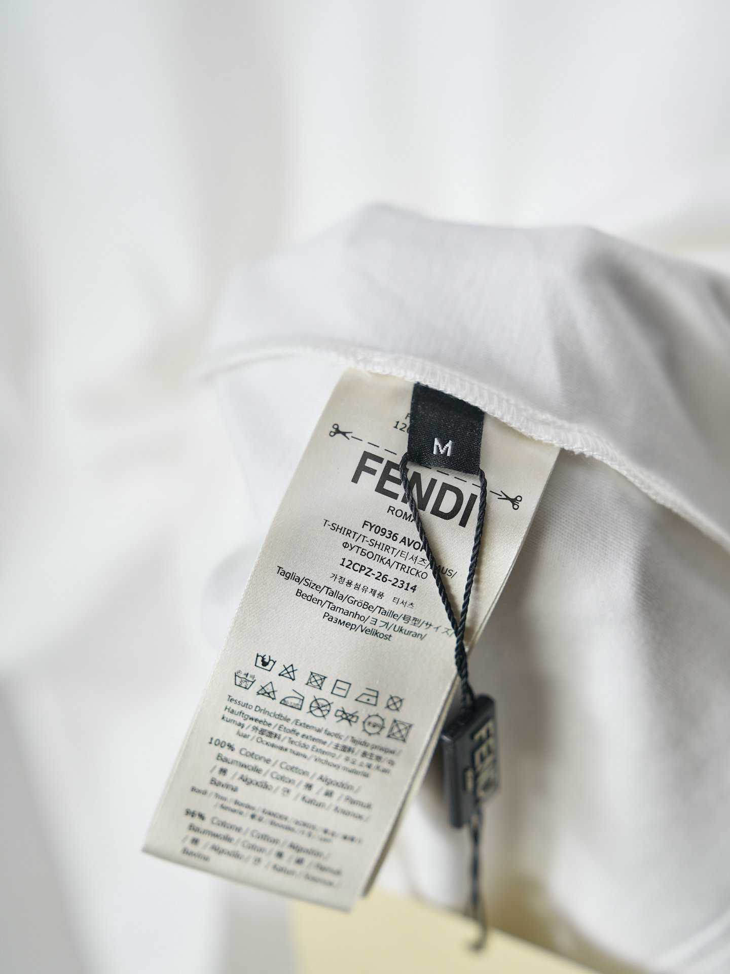 Fendi 双F刺绣圆领短袖T恤