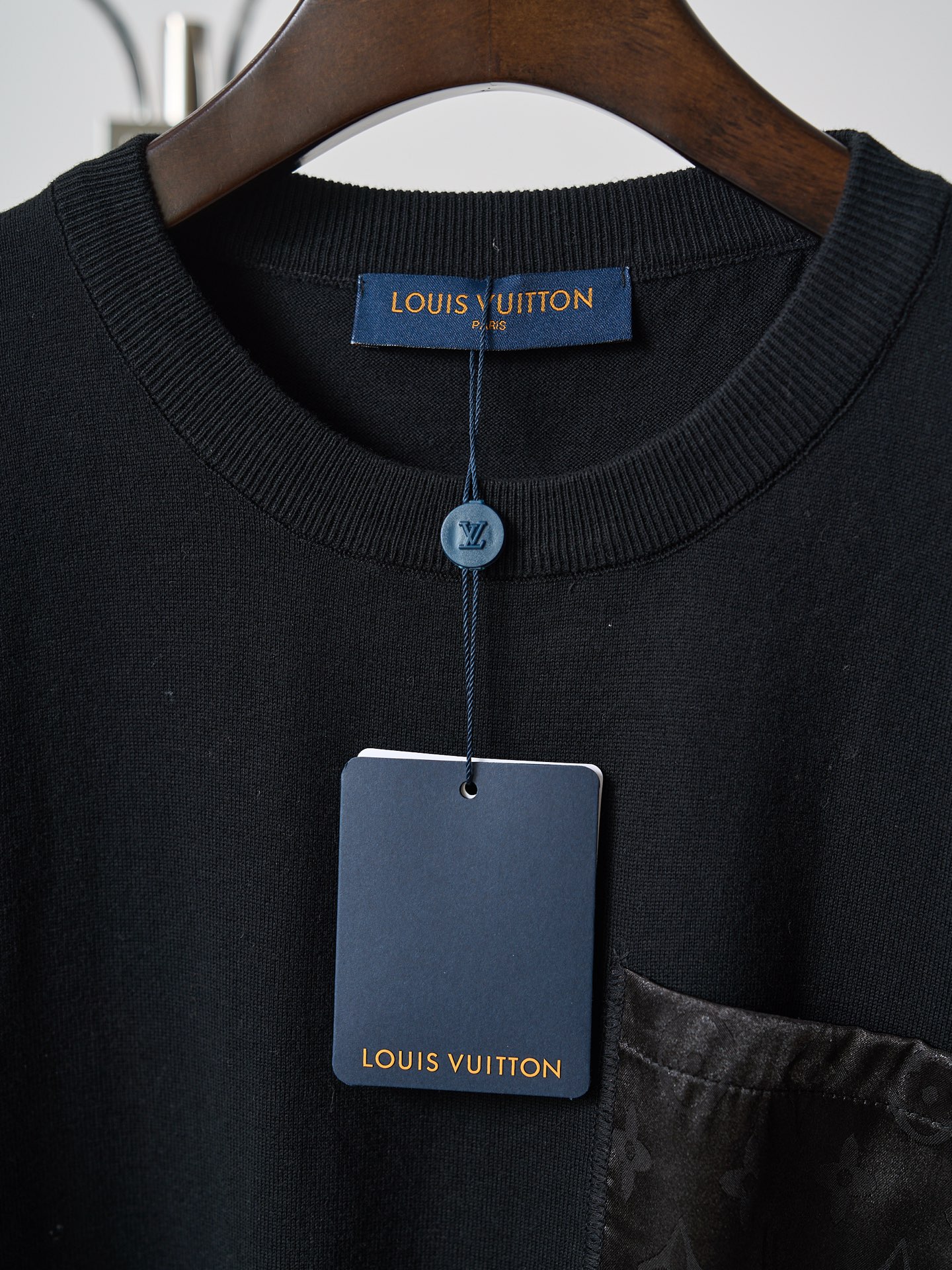 Louis Vuitton 口袋提花拼接针织衫短袖T恤